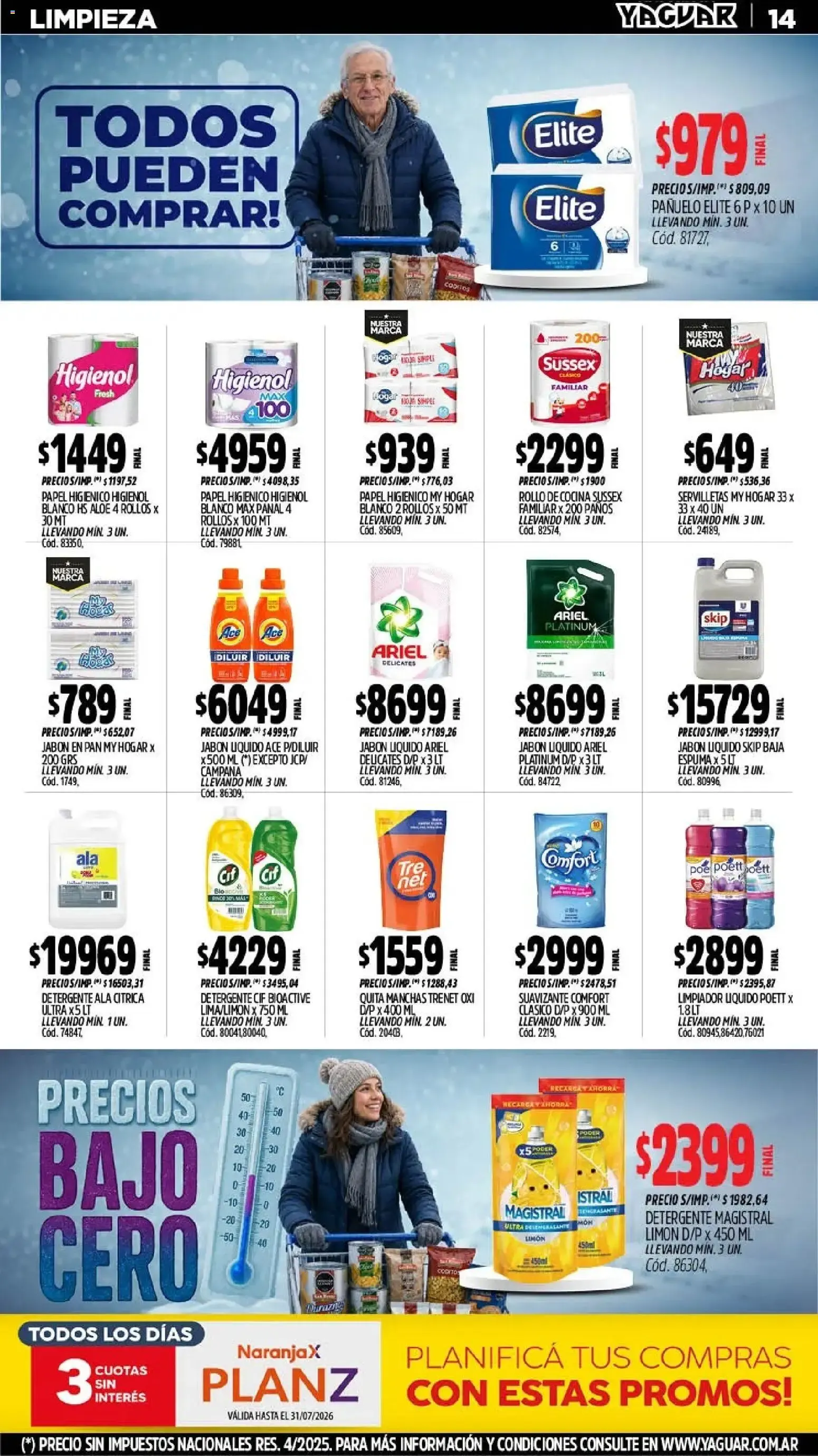 Ofertas de Mayorista Yaguar - Precios Bajo Cero 27 de julio al 2 de agosto 2026 - Página 15 del catálogo