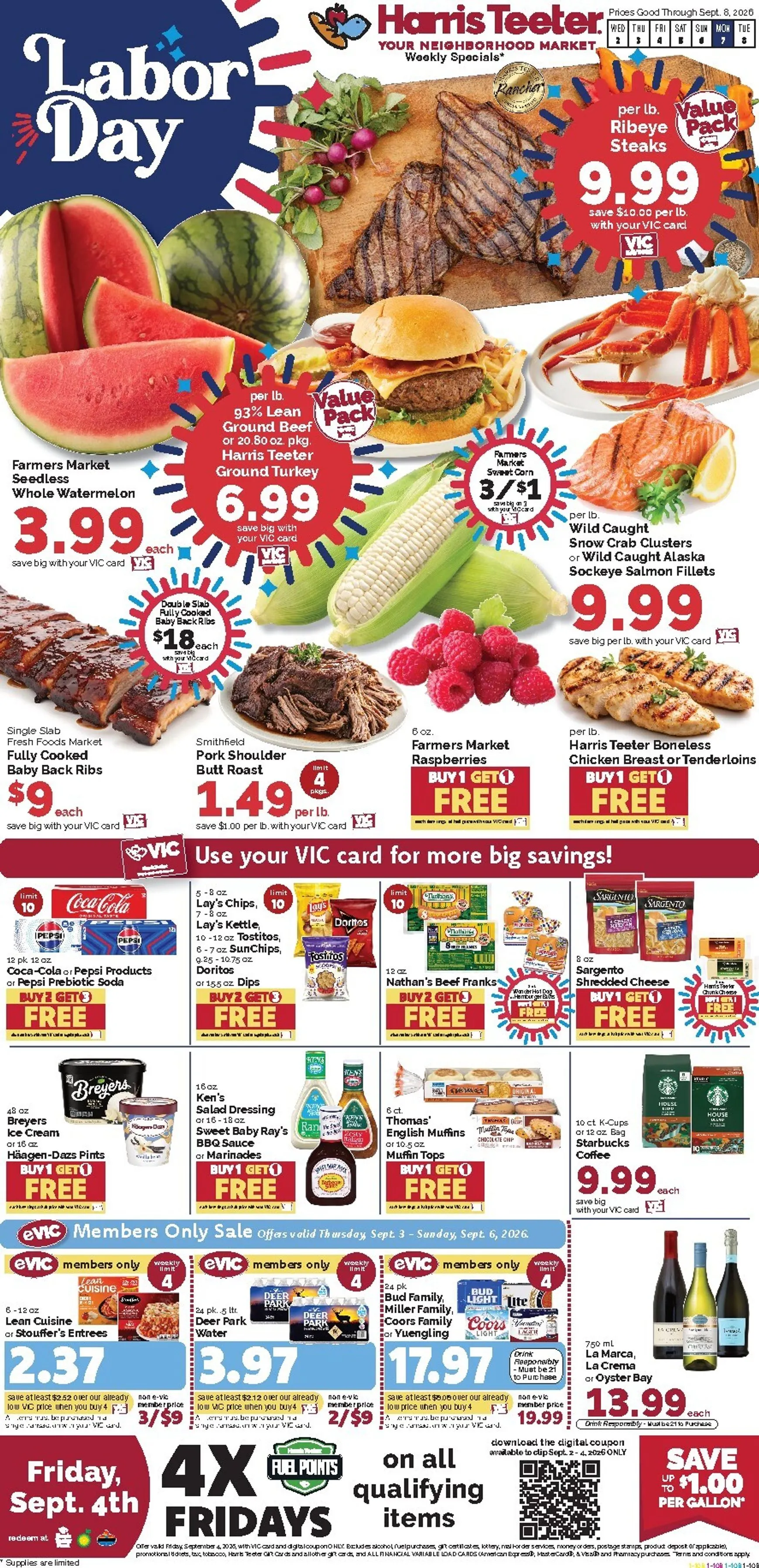 Current Harris Teeter leaflet valid from Wednesday 09/02/2026 to Tuesday 09/08/2026