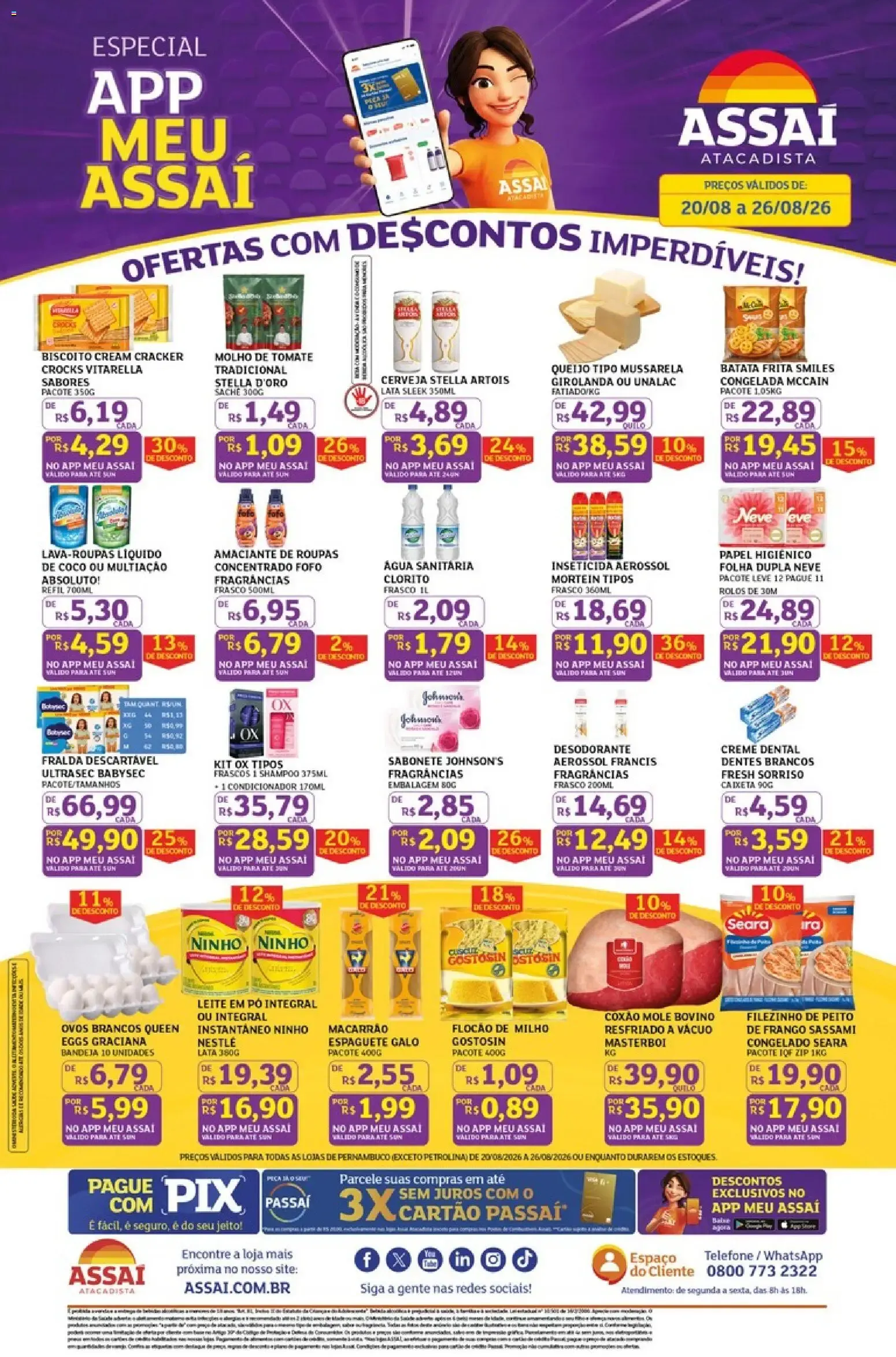 Encarte de Assaí Atacadista ofertas - PE de 20/08/2026 | Promoções Online 20 de agosto até 26 de agosto 2026 - Pagina 1