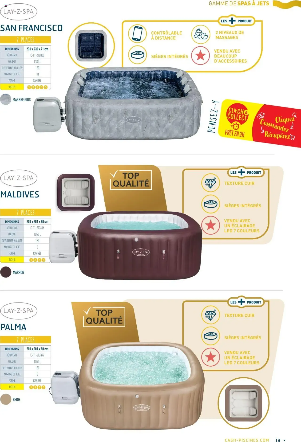 Cash Piscines Guide spas gonflables à partir du 01/03/2024 - promo en ligne du 1 mars au 30 septembre 2026 - Catalogue page 19