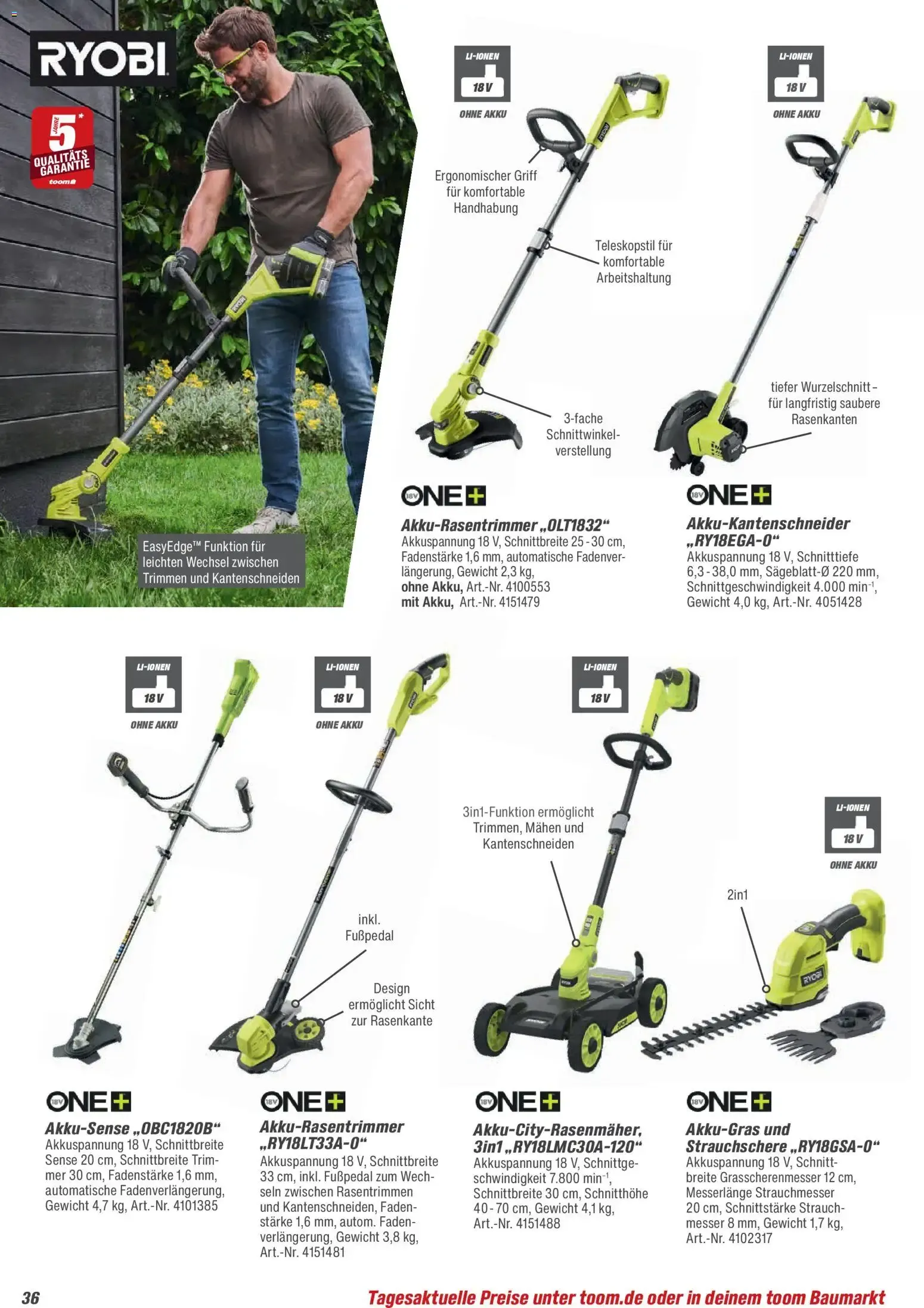 Toom Baumarkt Gartenpflege & Teich 2026 (ab 20.02.2026) zum Blättern von 20. Februar bis 30. Juni 2026 - Prospekt seite 36