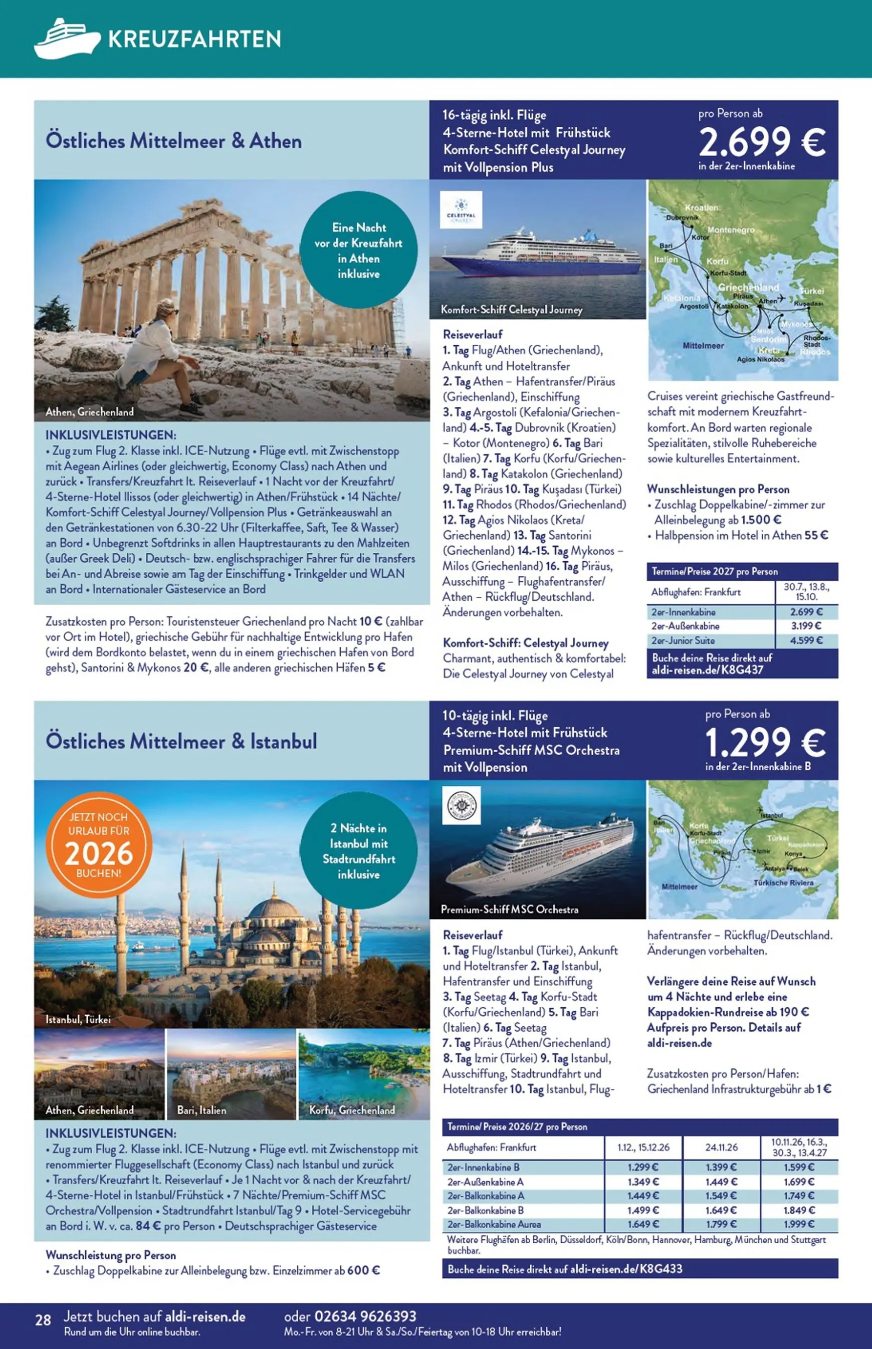 ALDI REISEN - Die Welt Entdecken! (Ausgabe August) von 3. August bis 31. August 2026 - Prospekt seite 28