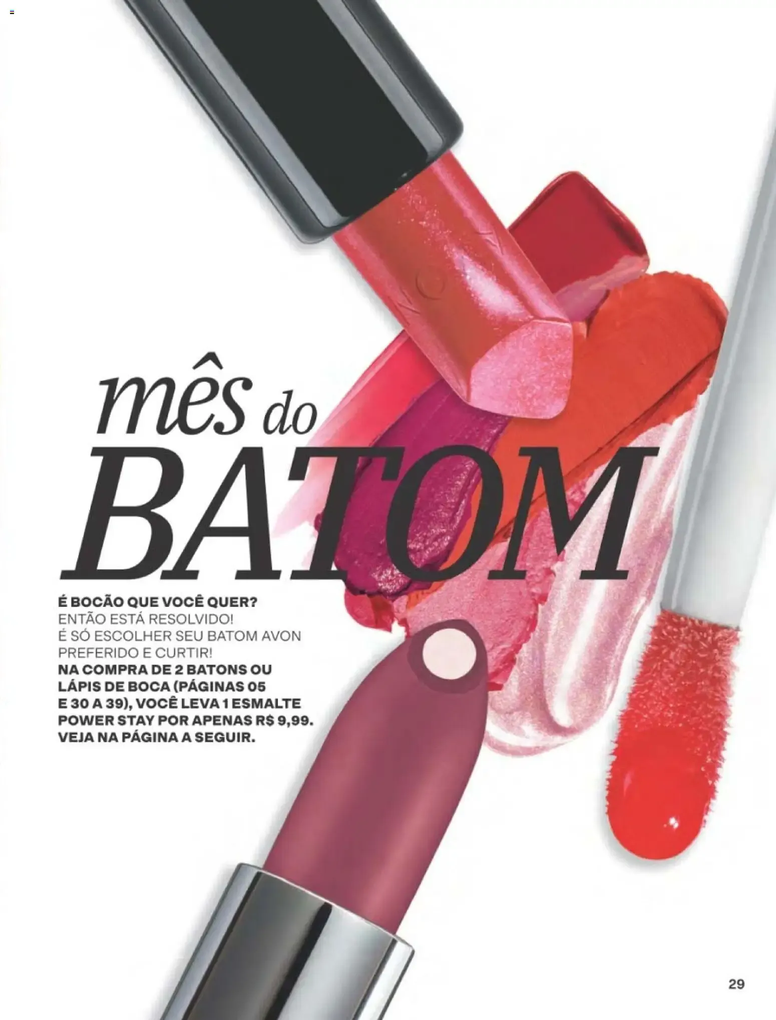 Encarte de Avon | Campanha Ciclo 12/2026 | Mês do Batom com Power Stay Matte Glitter 19 de julho até 9 de agosto 2026 - Pagina 29