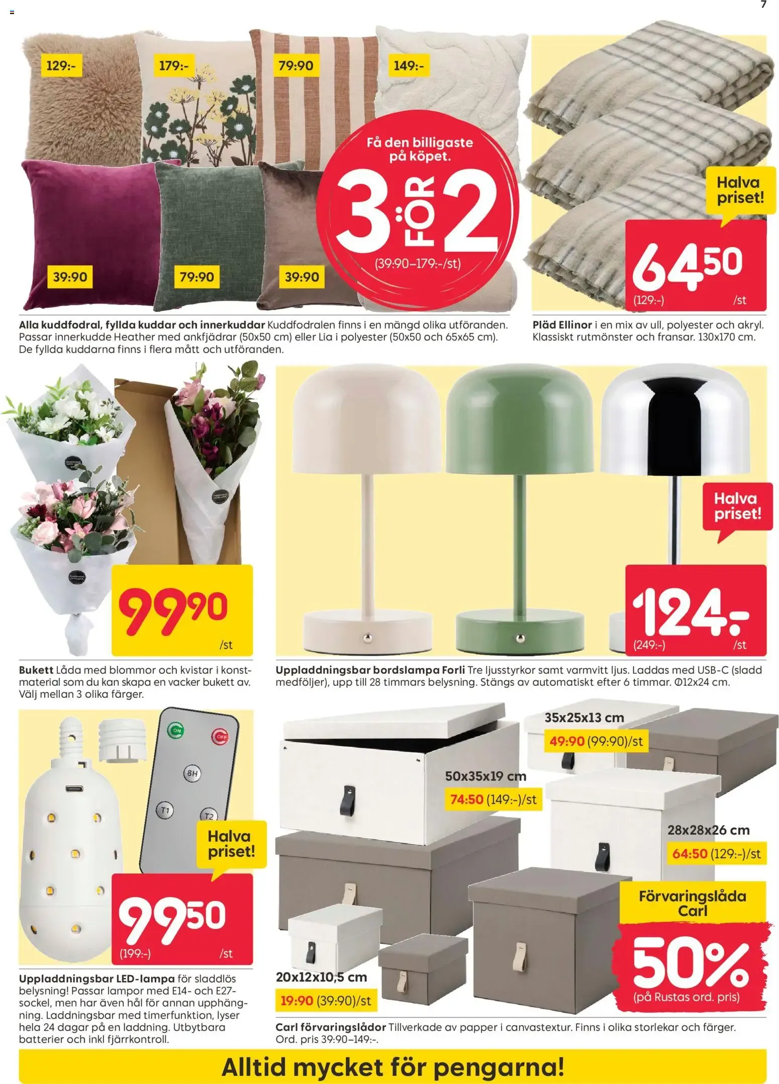 Rusta erbjudanden från 14/09/2026 - 20/09/2026 > Reklamblad nuvarande rabatter från 14 september till 20 september 2026 - Reklamblad sidor 7