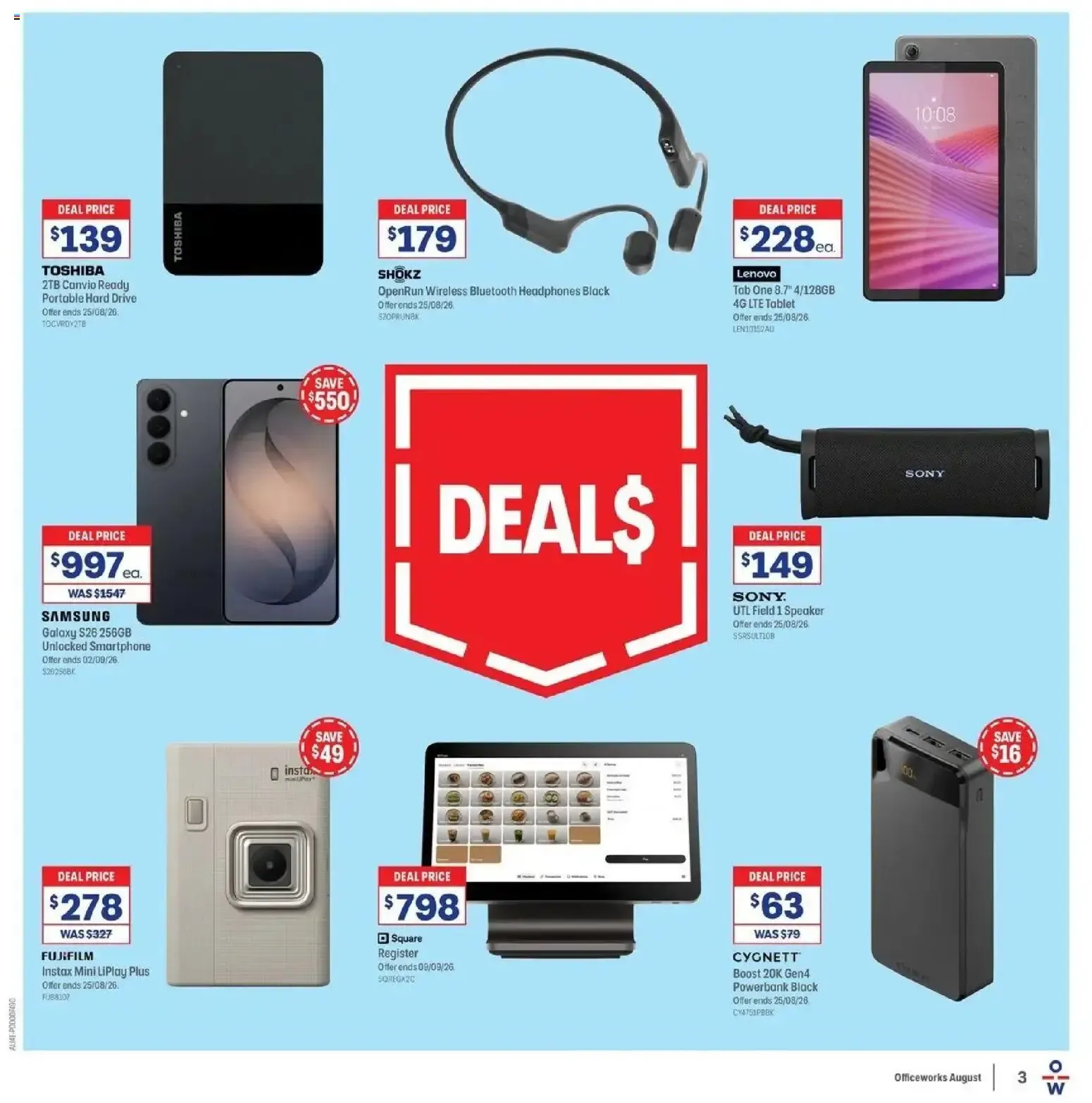 Officeworks catalogue - 11/08/2026 > weekly / monthly specials - Catalogue valid from 11 August to 25 August 2026 - page 3