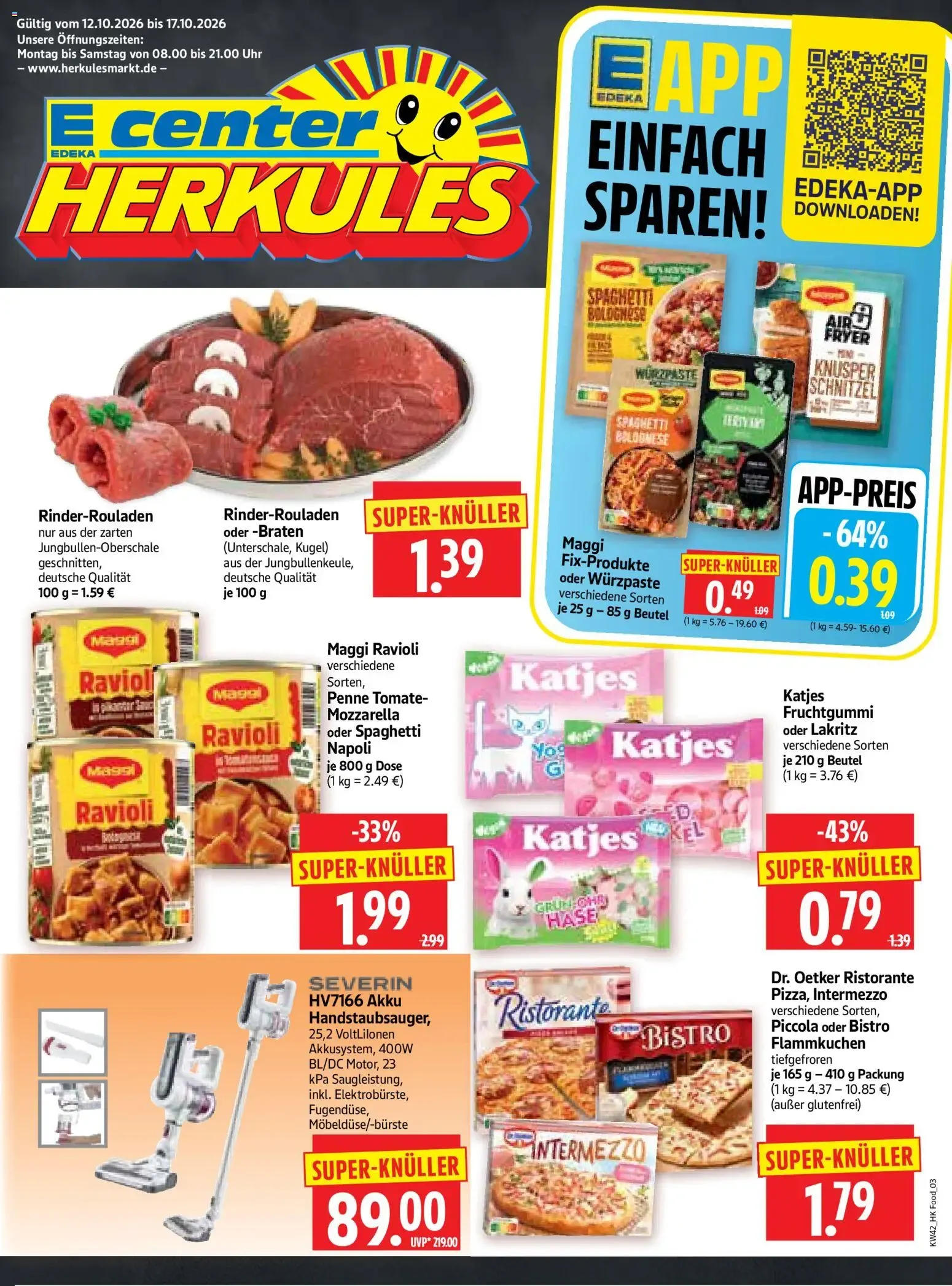HERKULES EDEKA APP Prospekt von 12. Oktober bis 17. Oktober 2026 - Prospekt seite 3