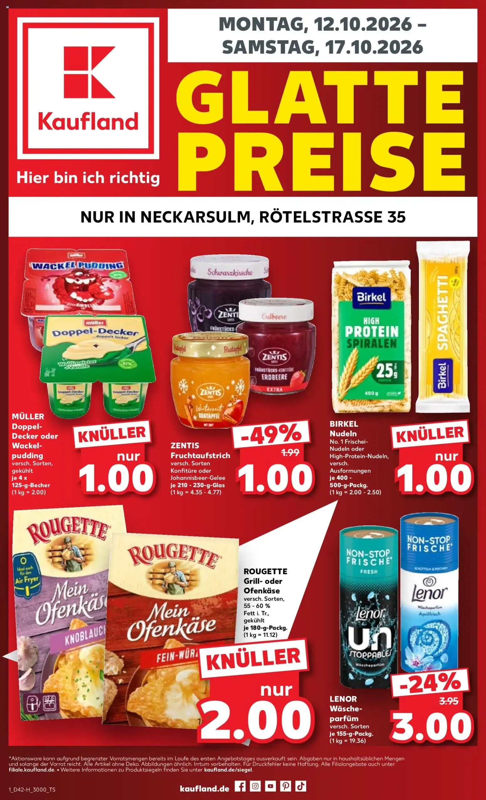 Kaufland Glatte Preise van 12 oktober tot 17 oktober 2026 - Folder pagina 1