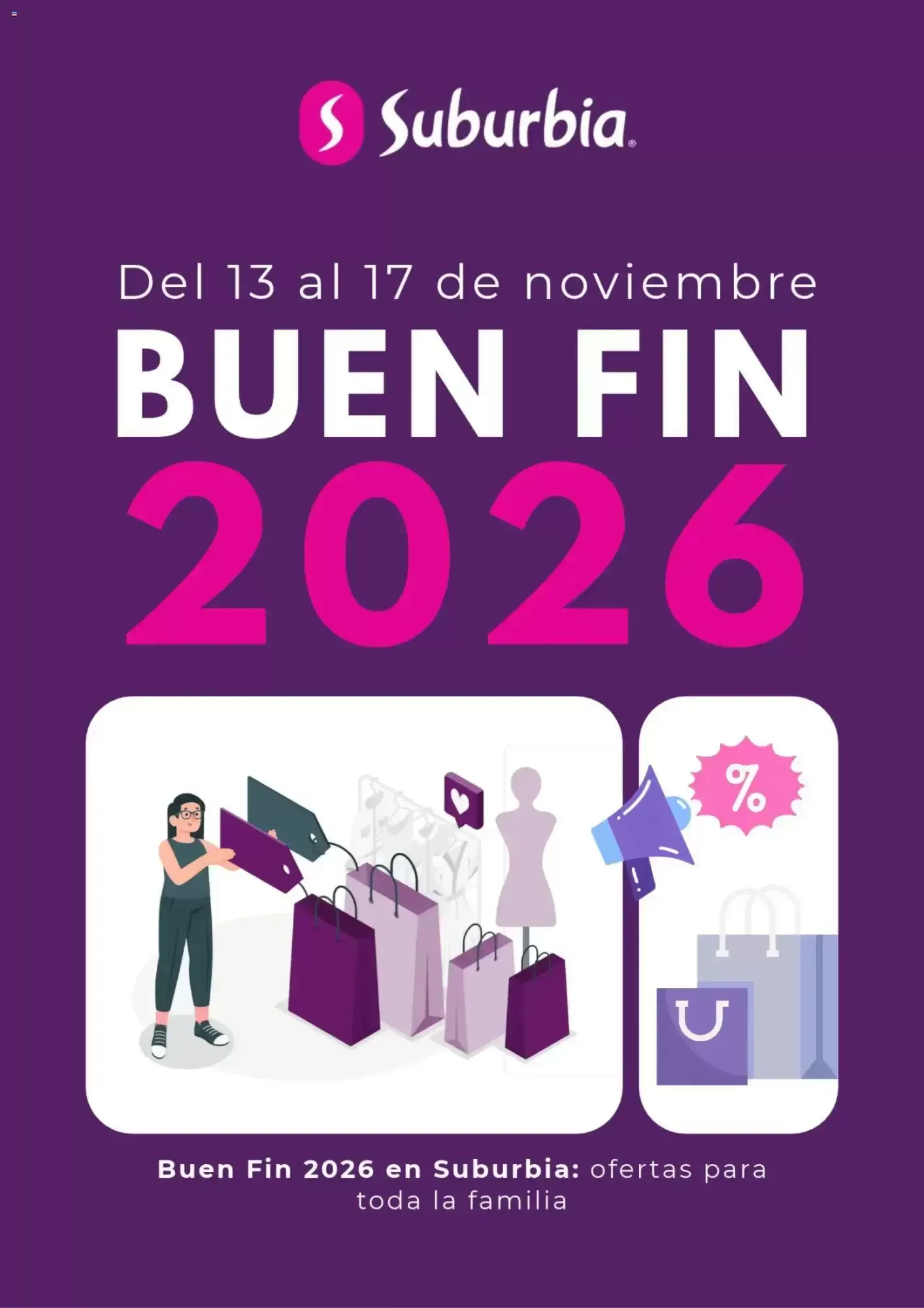 Catálogo de Buen Fin 2026 en Suburbia 13 de noviembre al 17 de noviembre 2026 - Pagina 1