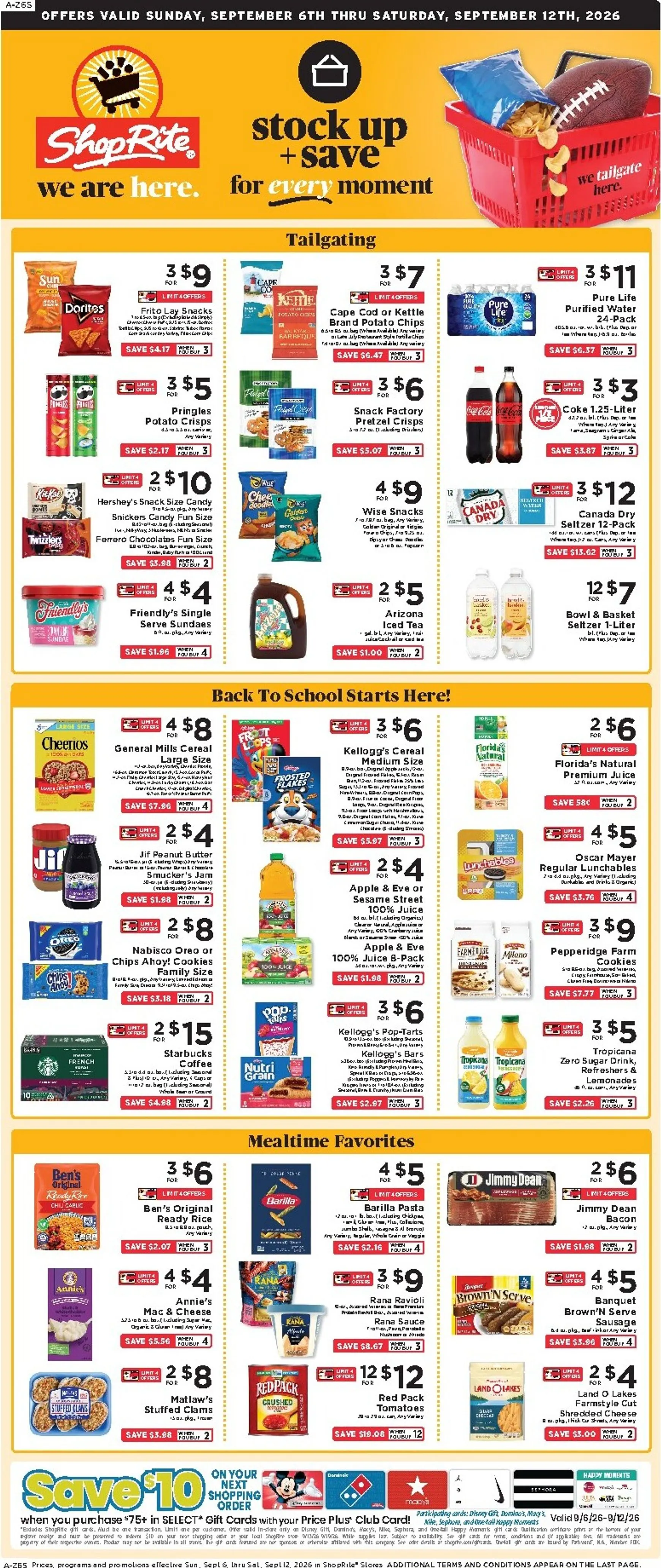 Weekly ad ShopRite flyer for next week from Sunday 09/06/2026 to Saturday 09/12/2026 from September 6 to September 12 2026 - Page 1