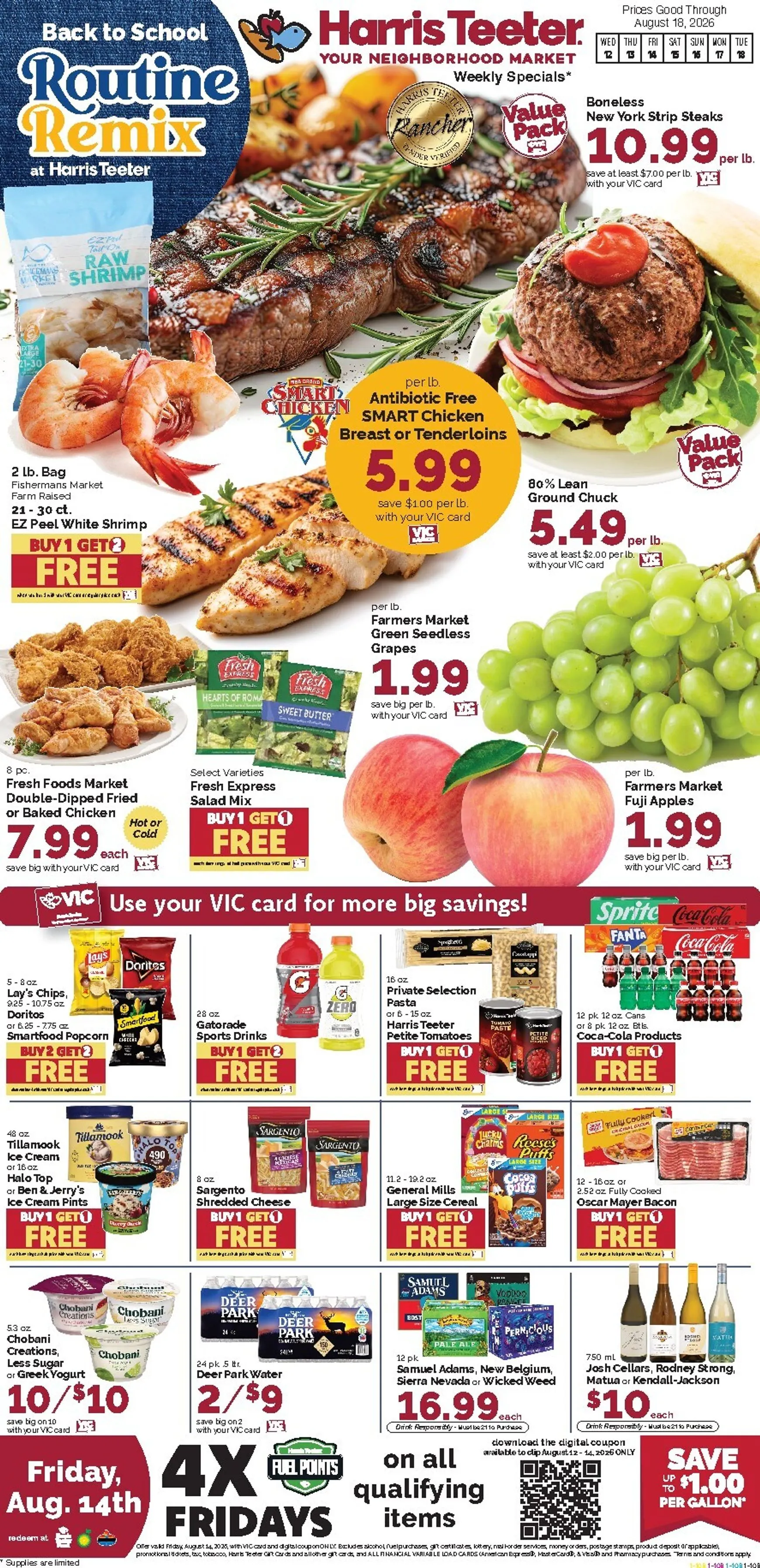 Weekly ad Current Harris Teeter leaflet valid from Wednesday 08/12/2026 to Tuesday 08/18/2026 from August 12 to August 18 2026 - Page 1