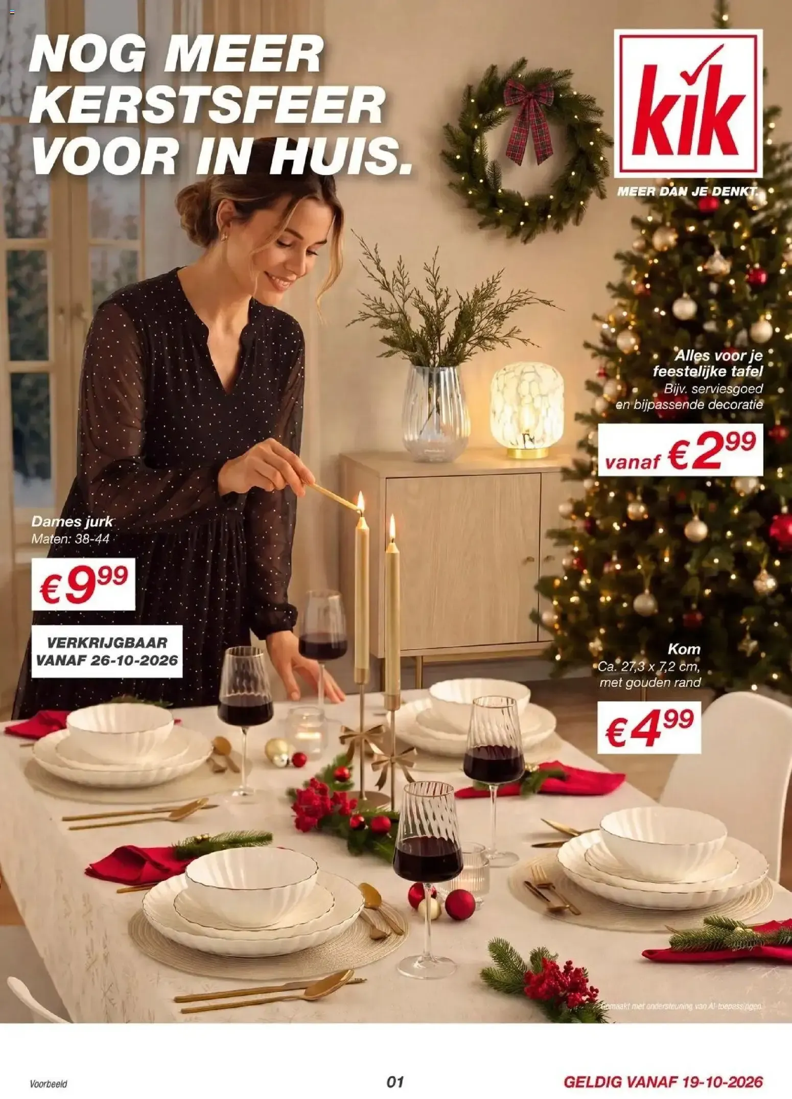 KiK - Meer Kerstsfeer Voor in Huis van 19 oktober tot 24 oktober 2026 - Folder pagina 1
