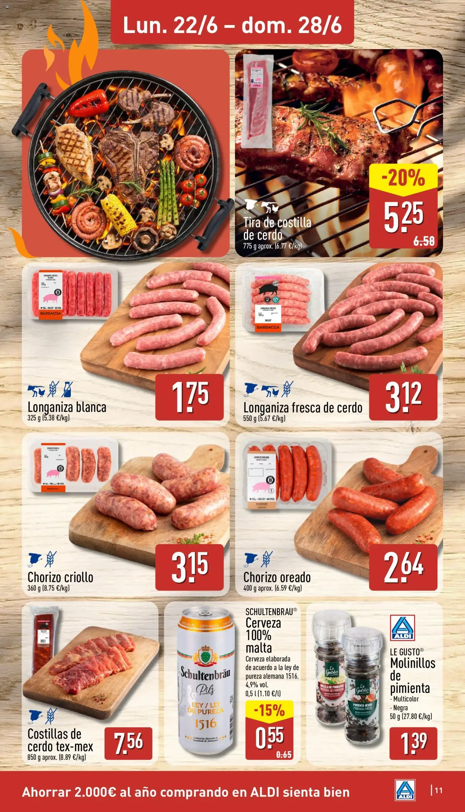 Catálogo de Aldi: Un Baño de Sabor al Mejor Precio 22 de junio al 28 de junio 2026 - Página 11