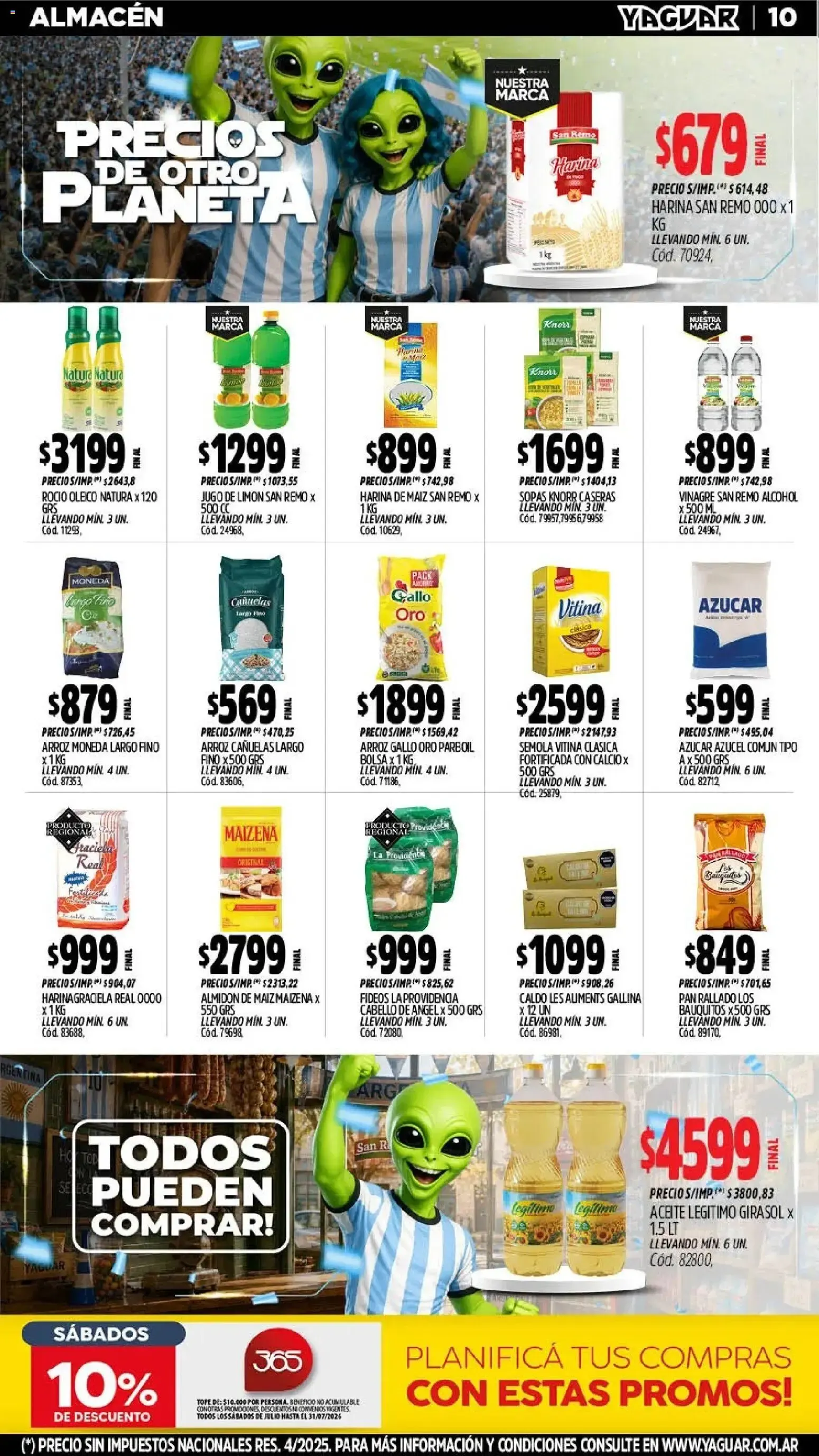 Ofertas de Mayorista Yaguar: Precios de Otro Planeta 13 de julio al 18 de julio 2026 - Página 11 del catálogo