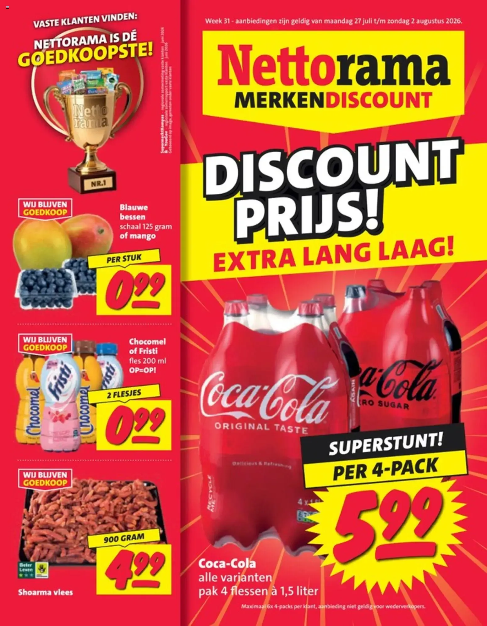 Nettorama MERKENDISCOUNT van 27 juli tot 2 augustus 2026 - Folder pagina 1