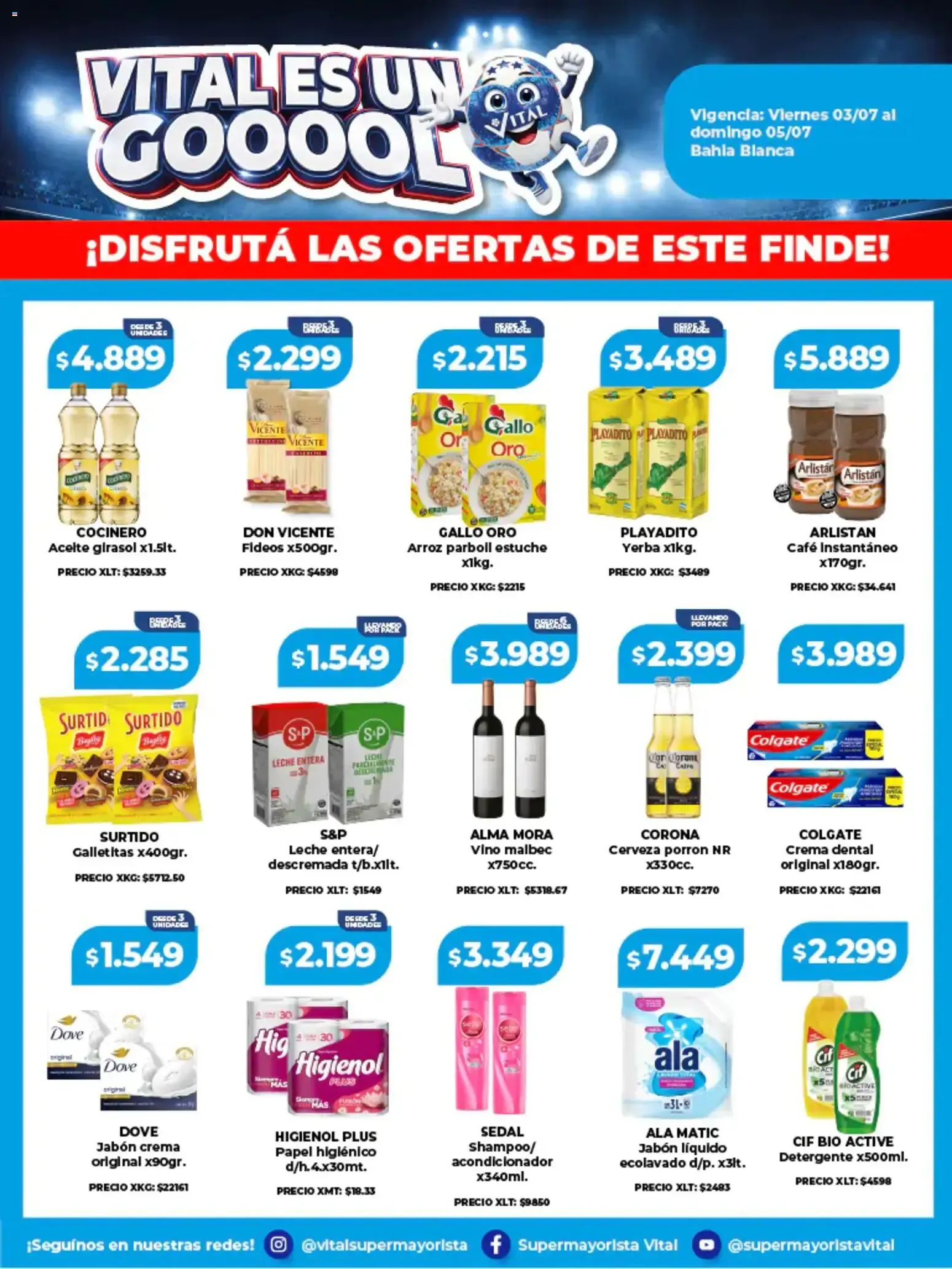 Vital es un Gooool: ¡Disfrutá las ofertas de este finde!