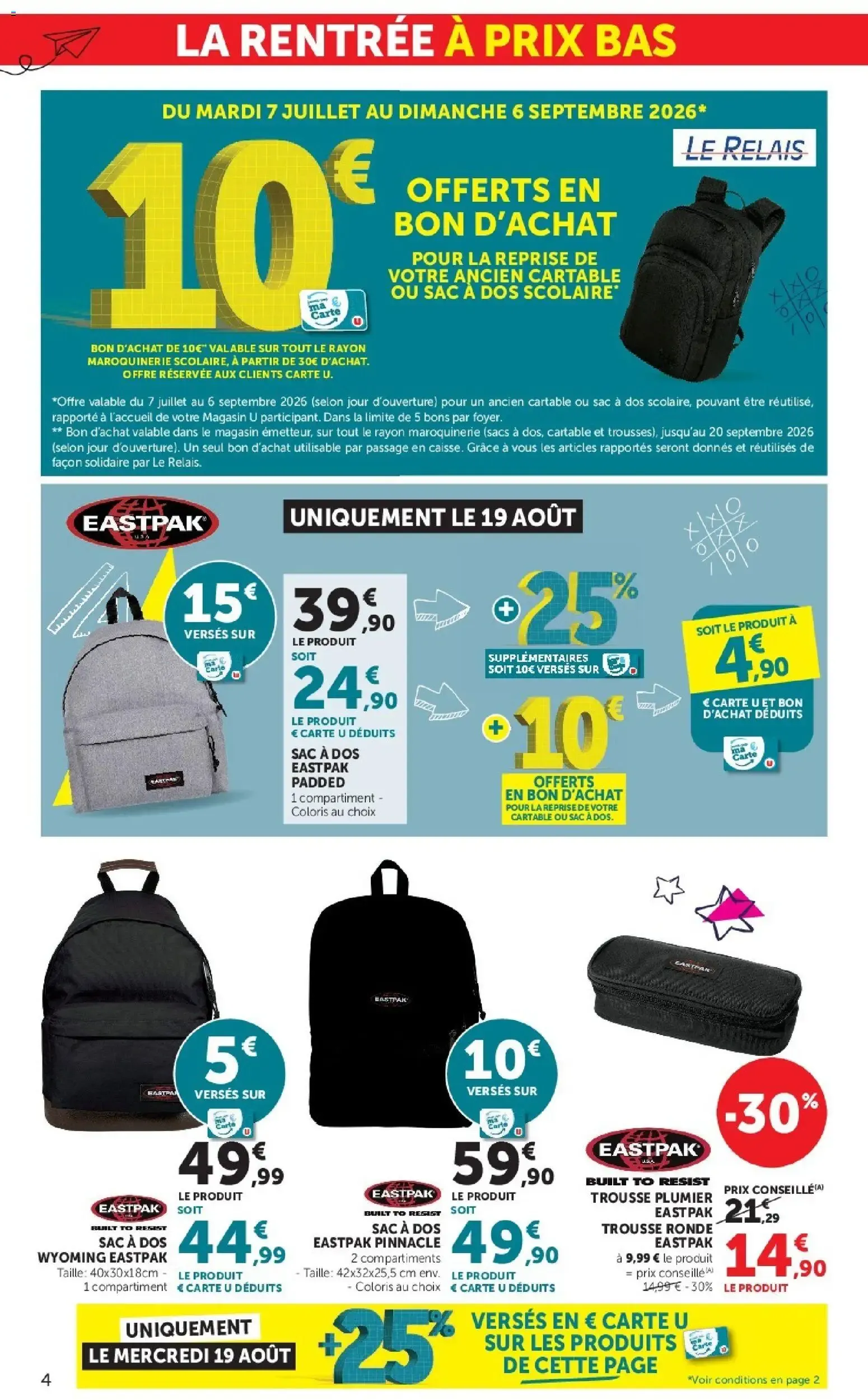 Super U - La rentrée à prix bas à partir du 11/08/2026 - promo en ligne du 11 août au 30 août 2026 - Catalogue page 4