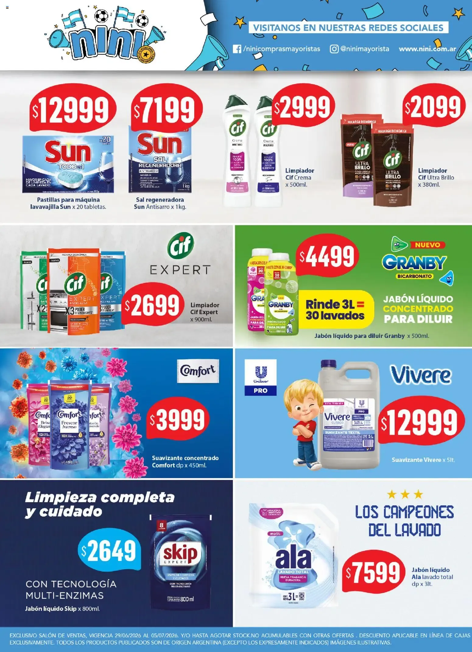 Ofertas de NINI Mayorista ofertas del 29/06/2026 - 05/07/2026 29 de junio al 5 de julio 2026 - Página 1 del catálogo
