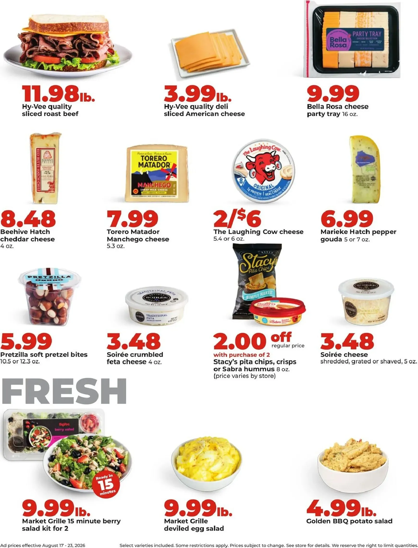 Weekly promotion Current Hy Vee leaflet valid from Monday 08/17/2026 to Sunday 08/23/2026 spanning from August 17 to August 23 2026 - Page 13 for Catalogue 365
