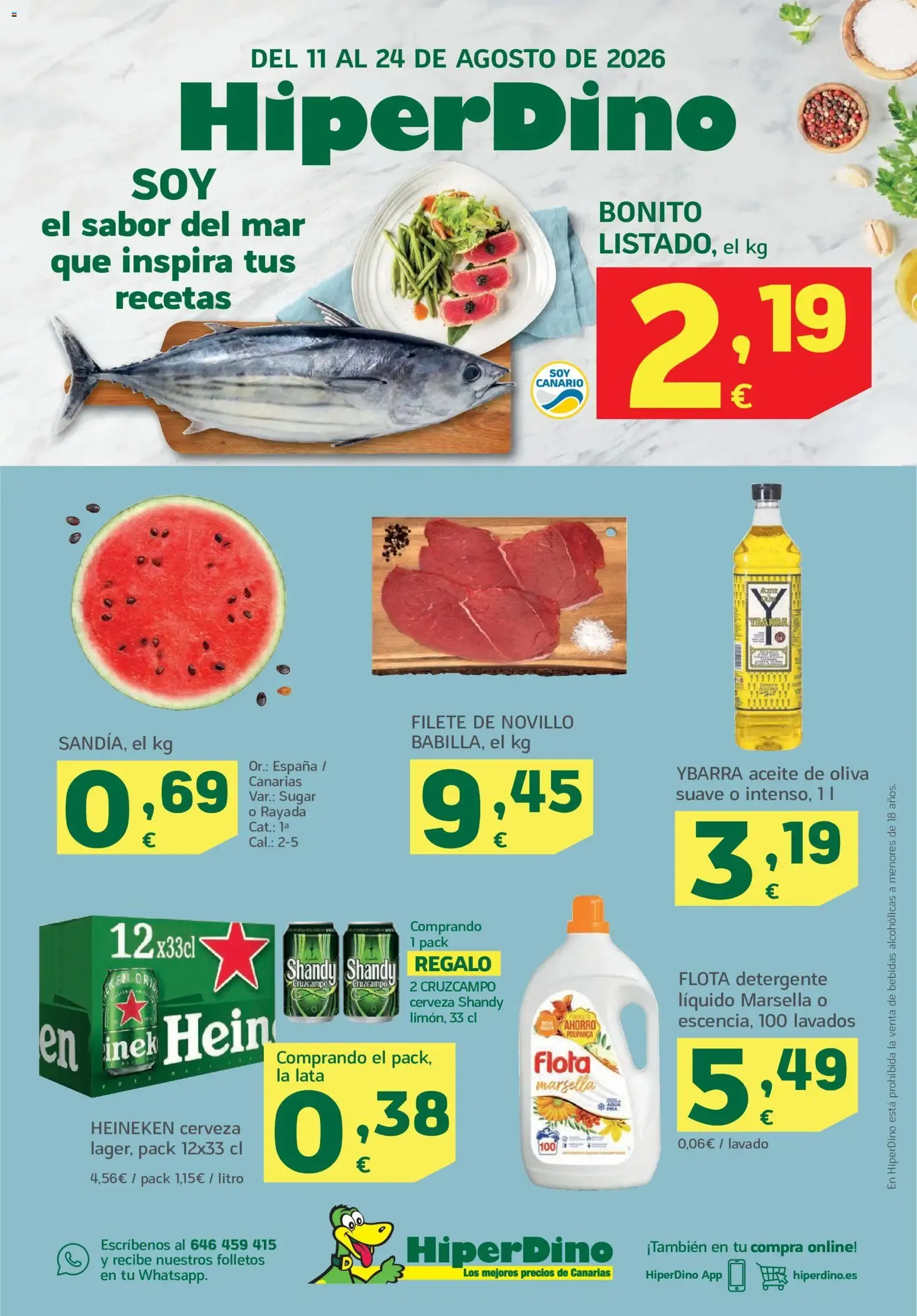 Catálogo de HiperDino folleto del 11/08/2026 (catálogo) 11 de agosto al 24 de agosto 2026 - Página 1