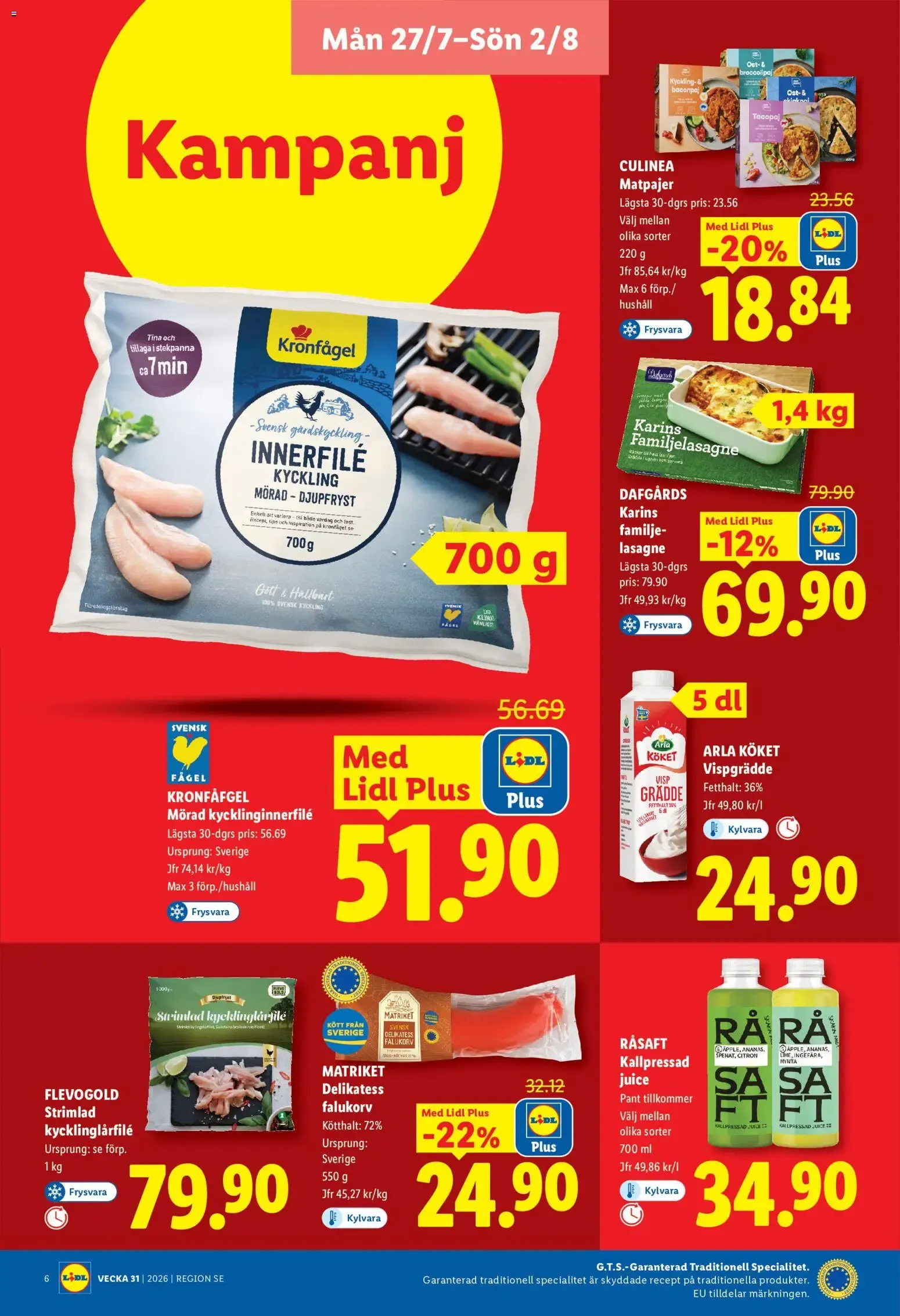 Lidl erbjudanden från 27/07/2026 - 02/08/2026 > Reklamblad nuvarande rabatter från 27 juli till 2 augusti 2026 - Reklamblad sidor 6
