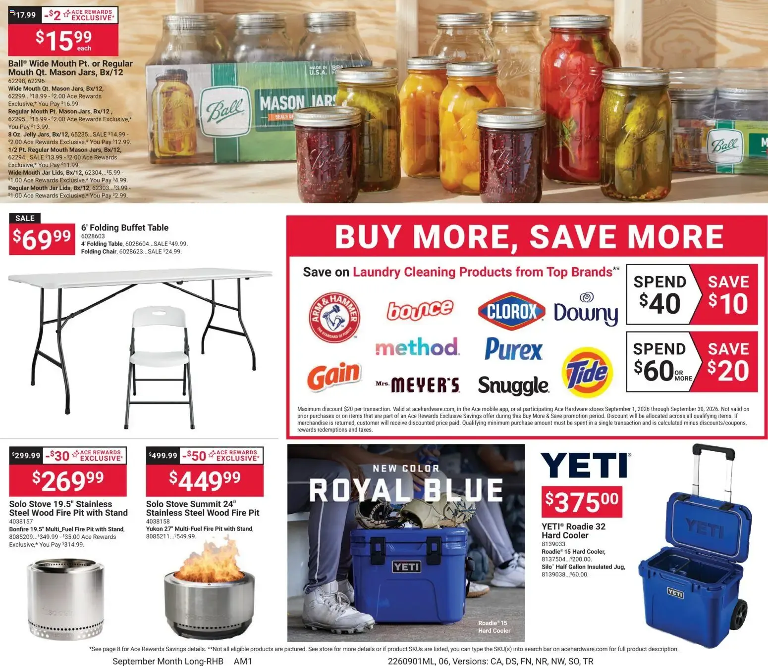 Weekly promotion ACE Hardware Weekly Ad (09/01 - 09/30 2026) - Flyer spanning from September 1 to September 30 2026 - Page 6 for Catalogue 365