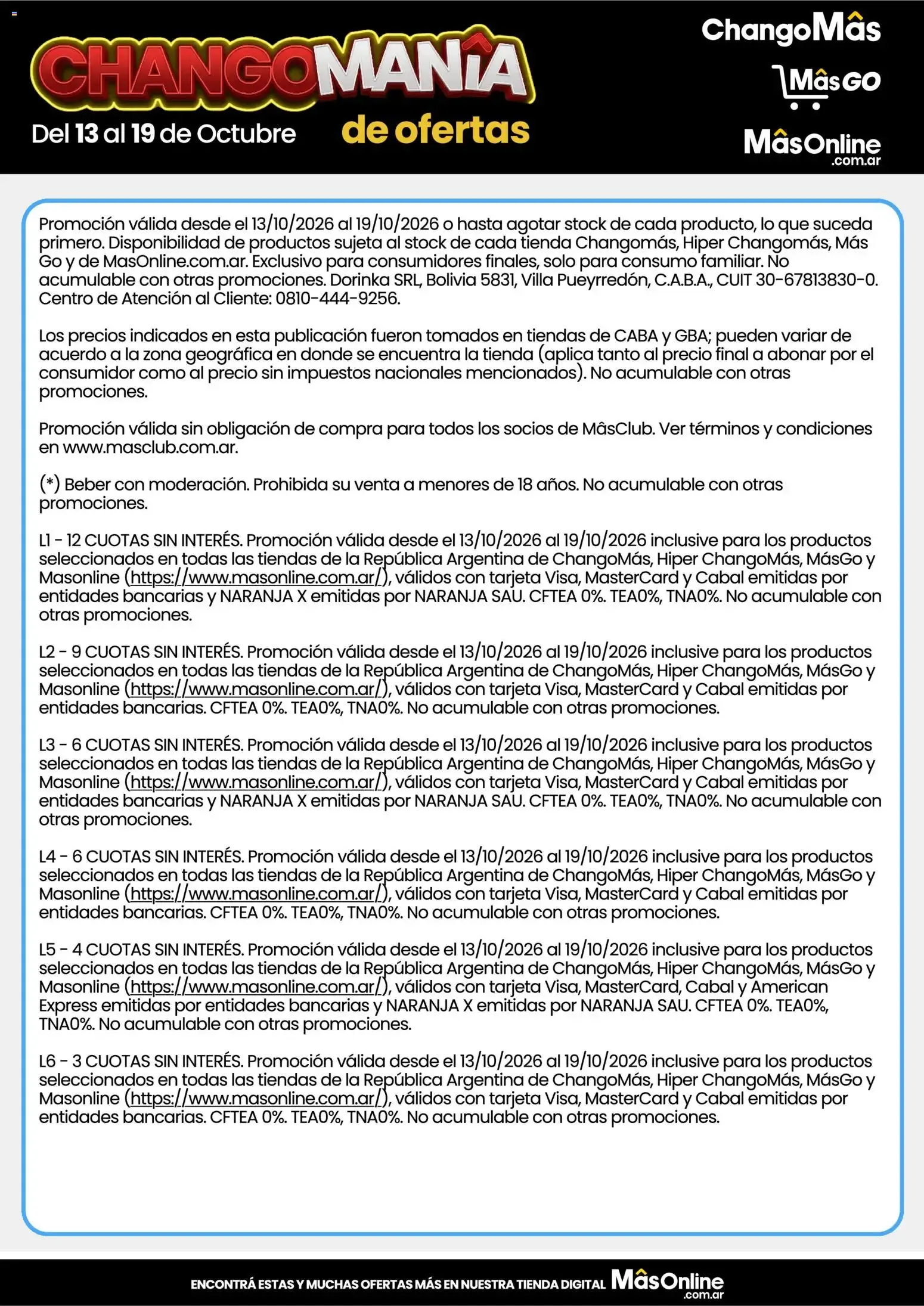 Ofertas de ChangoMás - Changomanía de ofertas 13 de octubre al 19 de octubre 2026 - Página 19 del catálogo