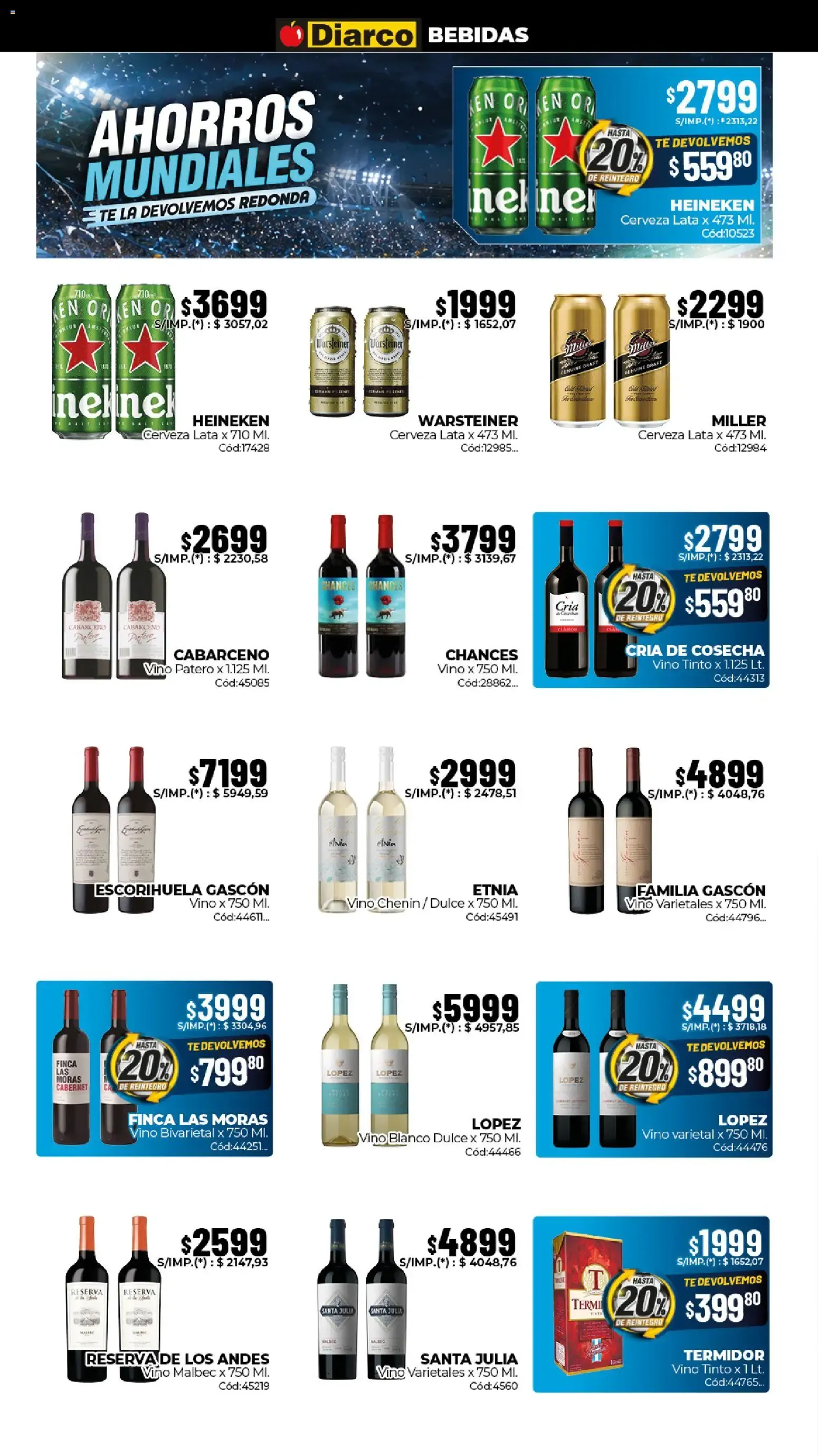 Ofertas de Diarco - Ahorros Mundiales del 22/06/2026 - 26/06/2026 22 de junio al 26 de junio 2026 - Página 8 del catálogo