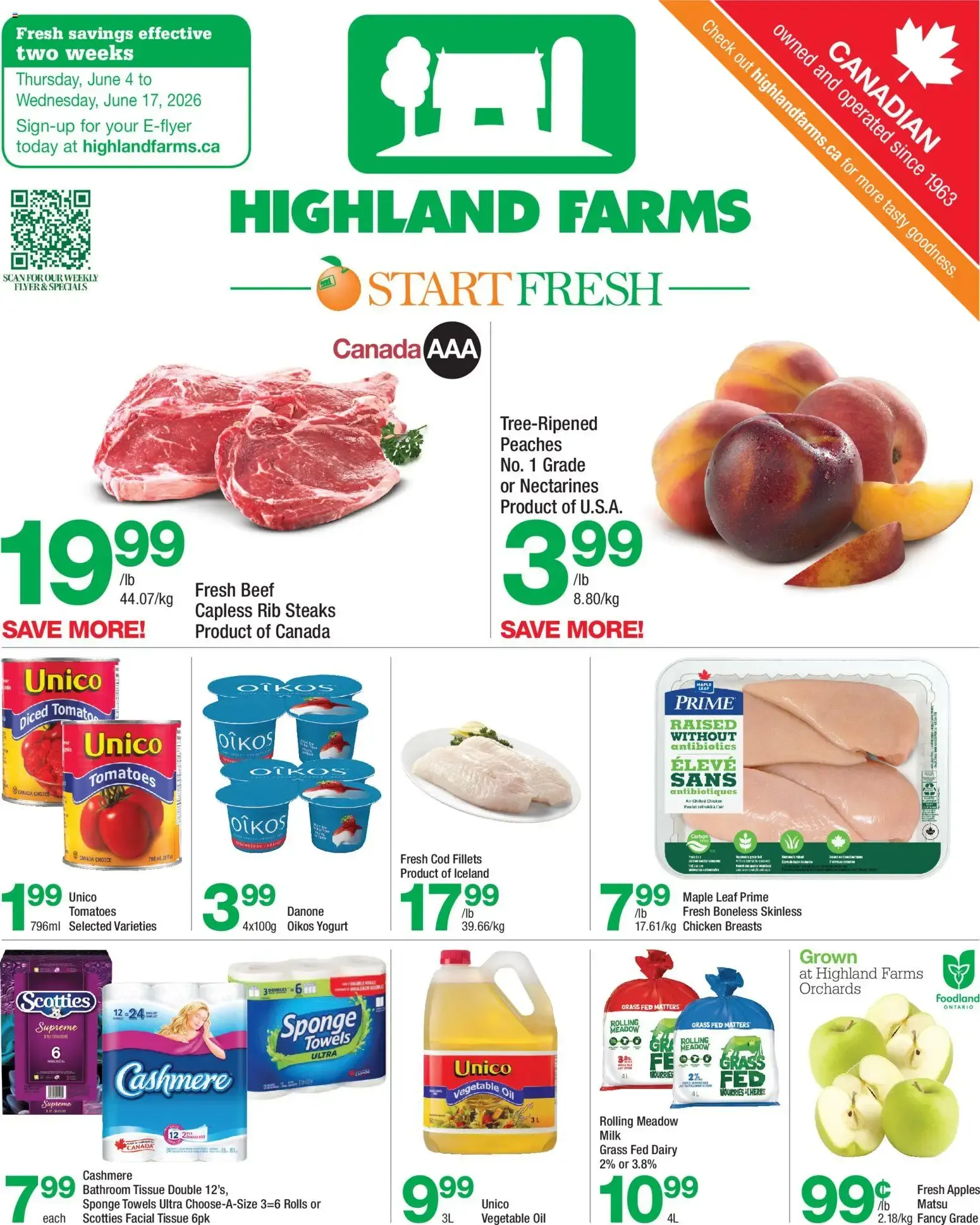 Highland Farms weekly flyer / circulaire from Jun 4, 2026 > weekly specials & deals from June 4 to June 17 2026 - flyer page 1