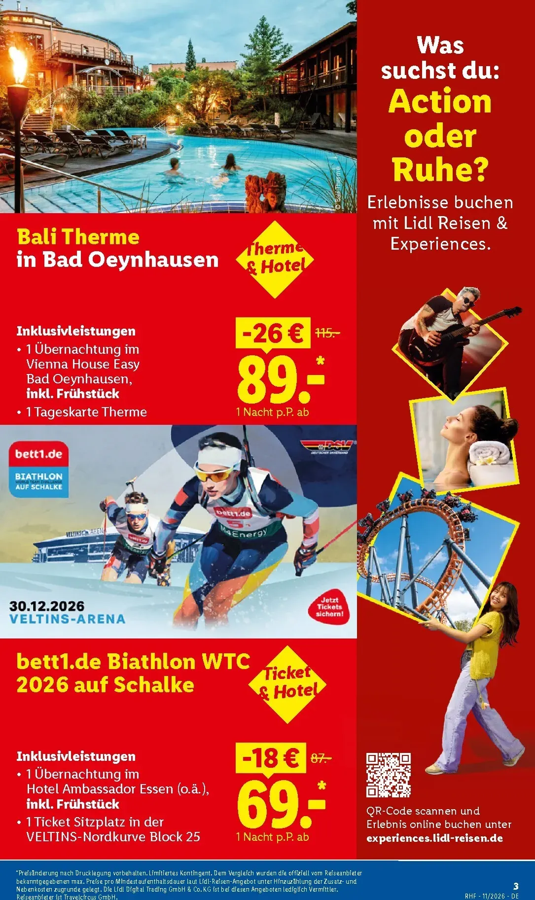 Lidl - Reise-Highlights Prospekt – von Mittwoch 28.10.2026 bis Montag 30.11.2026 von 28. Oktober bis 30. November 2026 - Prospekt seite 3