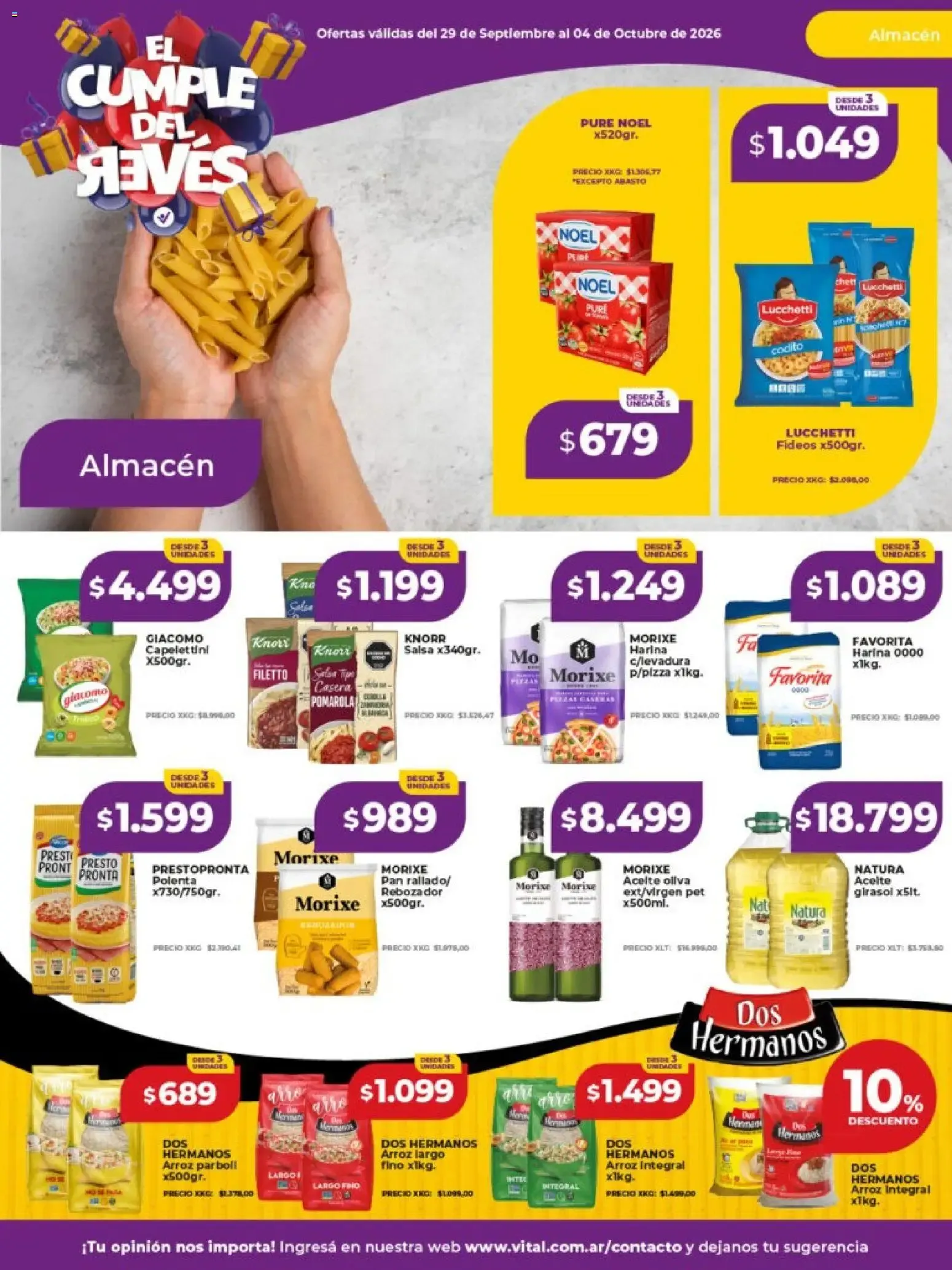 Ofertas de Vital - El Cumple del Revés 29 de septiembre al 4 de octubre 2026 - Página 17 del catálogo