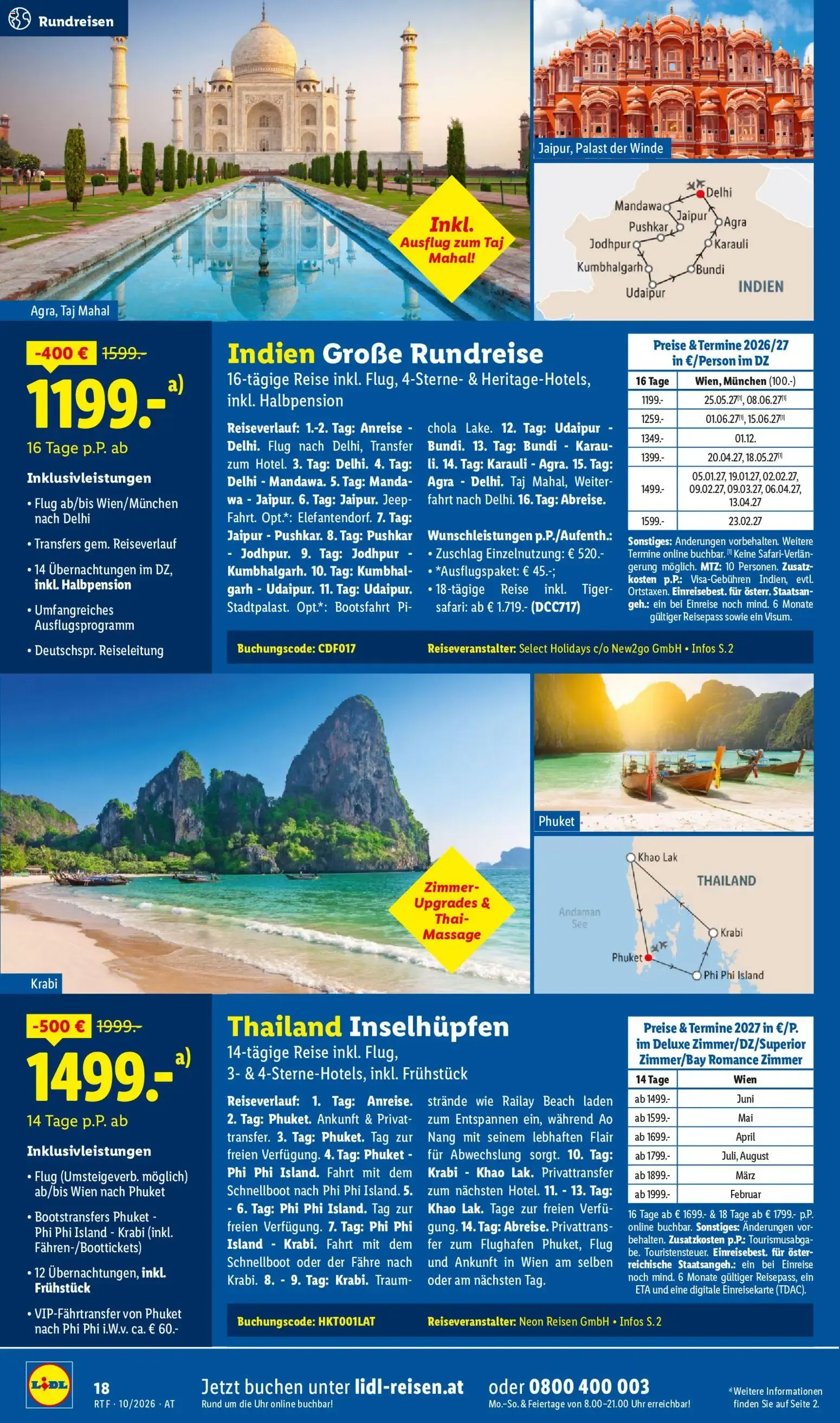 Lidl: Viel Urlaub für wenig Geld lohnt sich von 14. Oktober bis 15. November 2026 - Flugblätt seite 18