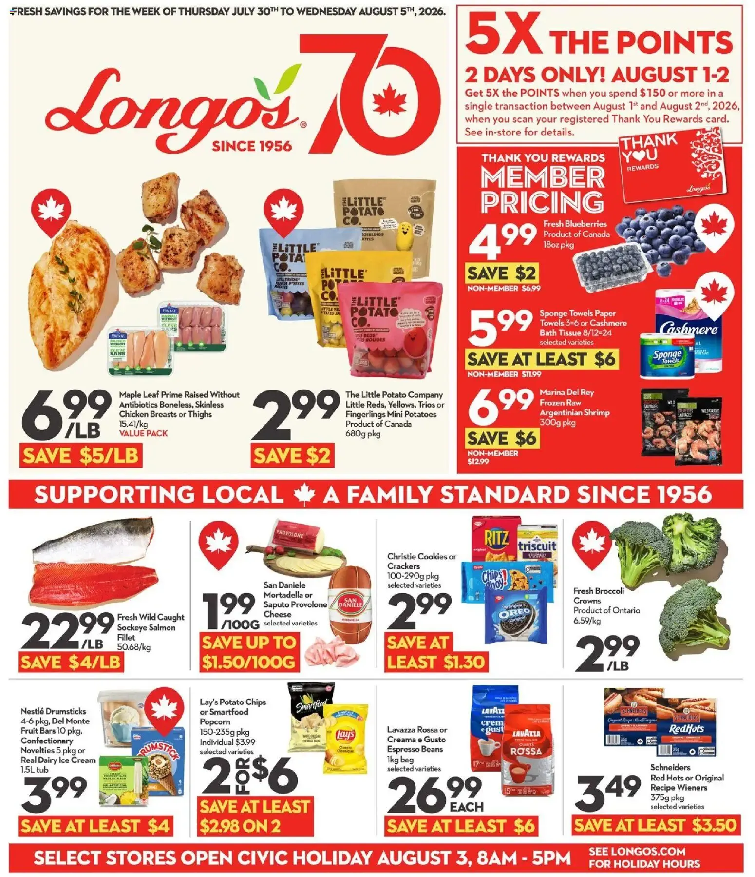 Longo's Civic Holiday Hours from August 3 to August 3 2026 - flyer page 3