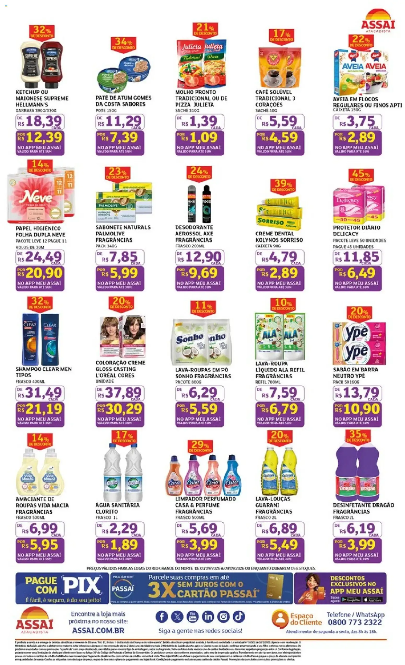 Encarte de Assaí Atacadista ofertas - RN de 03/09/2026 | Promoções Online 3 de setembro até 9 de setembro 2026 - Pagina 2