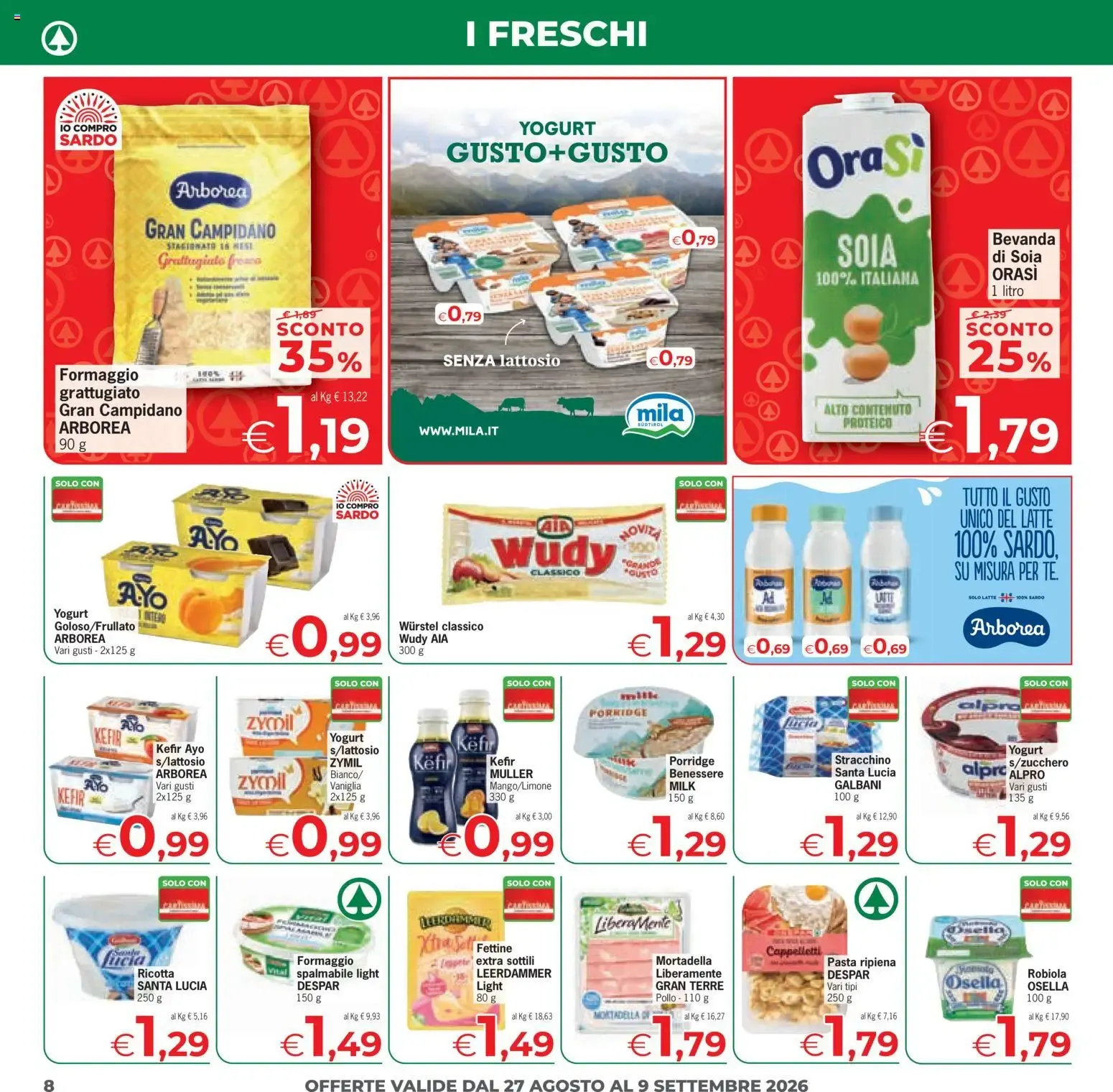 Despar Eurospar: Sconti Grandi Marche da 27 agosto a 9 settembre di 2026 - Pagina del volantino 8