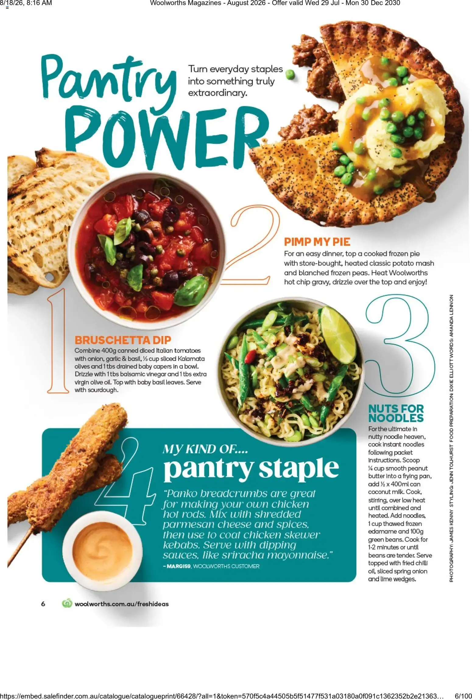 Woolworths Fresh Ideas - August 2026 - Catalogue valid from 29 July to 30 December 2030 - page 6
