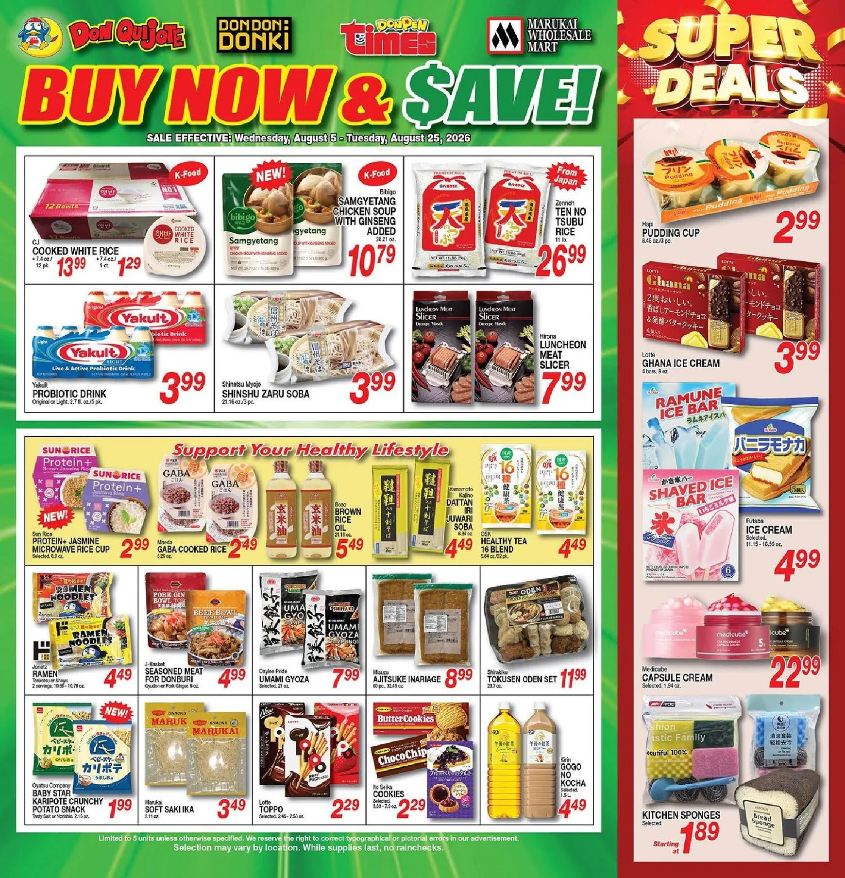 Current Don Quijote - Buy Now and Save leaflet valid from Wednesday 08/05/2026 to Tuesday 08/25/2026