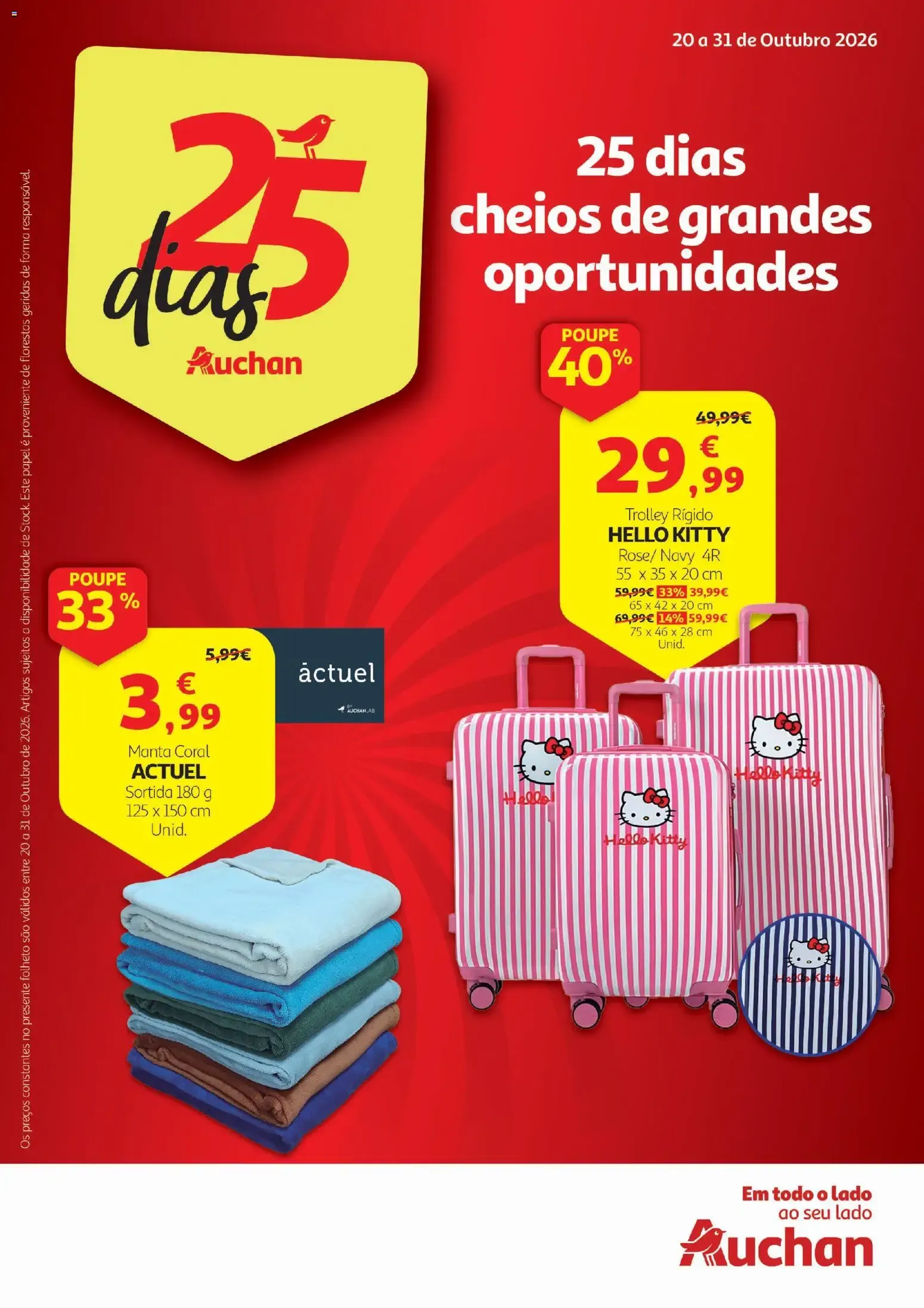 Folheto Auchan folheto 25 dias » de 20/10/2026 - 31/10/2026 de 20 de outubro até 31 de outubro 2026 - Pagina 1