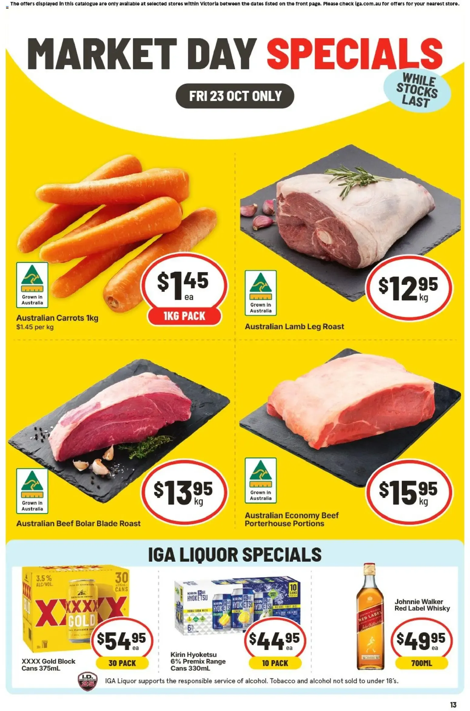 MARKET DAY SPECIALS