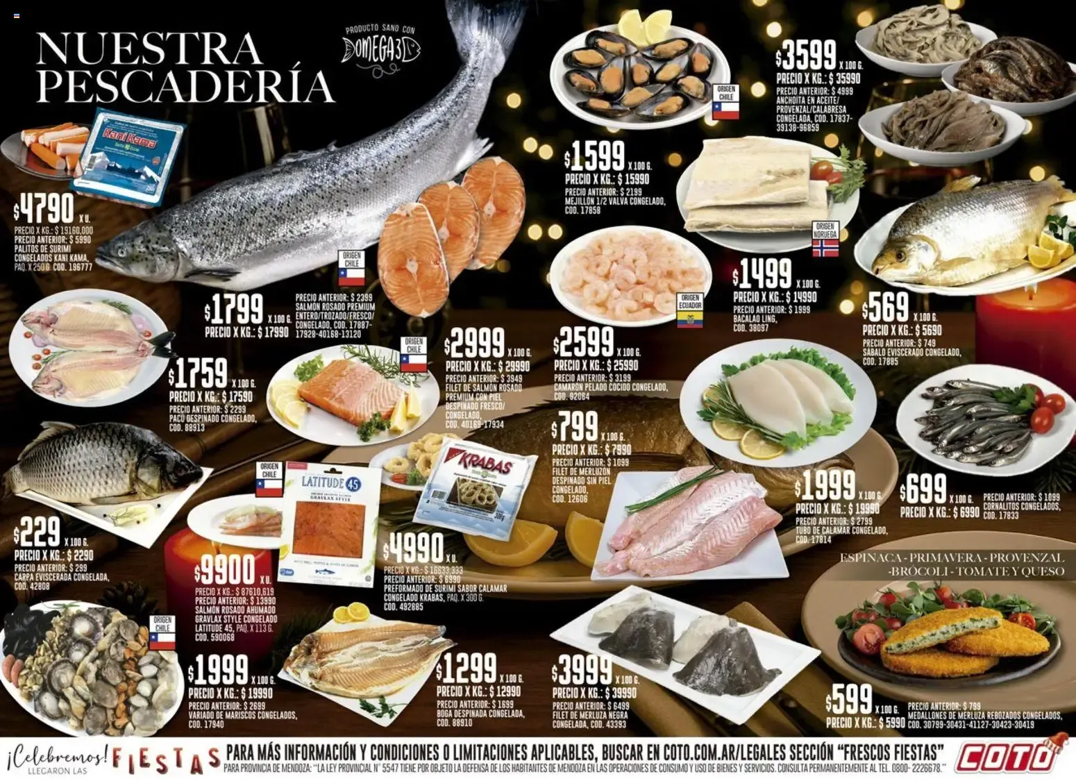 Ofertas de Coto - Pescaderia Fiestas || del 15/12/2025 - 15/12/2026 || Descuentos 15 de diciembre al 15 de diciembre 2026 - Página 1 del catálogo