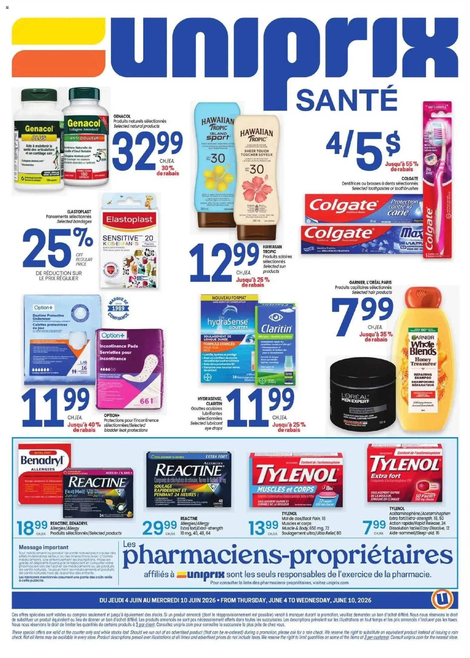Uniprix - Uniprix Sante from Jun 4, 2026 > weekly specials & deals from June 4 to June 10 2026 - flyer page 4