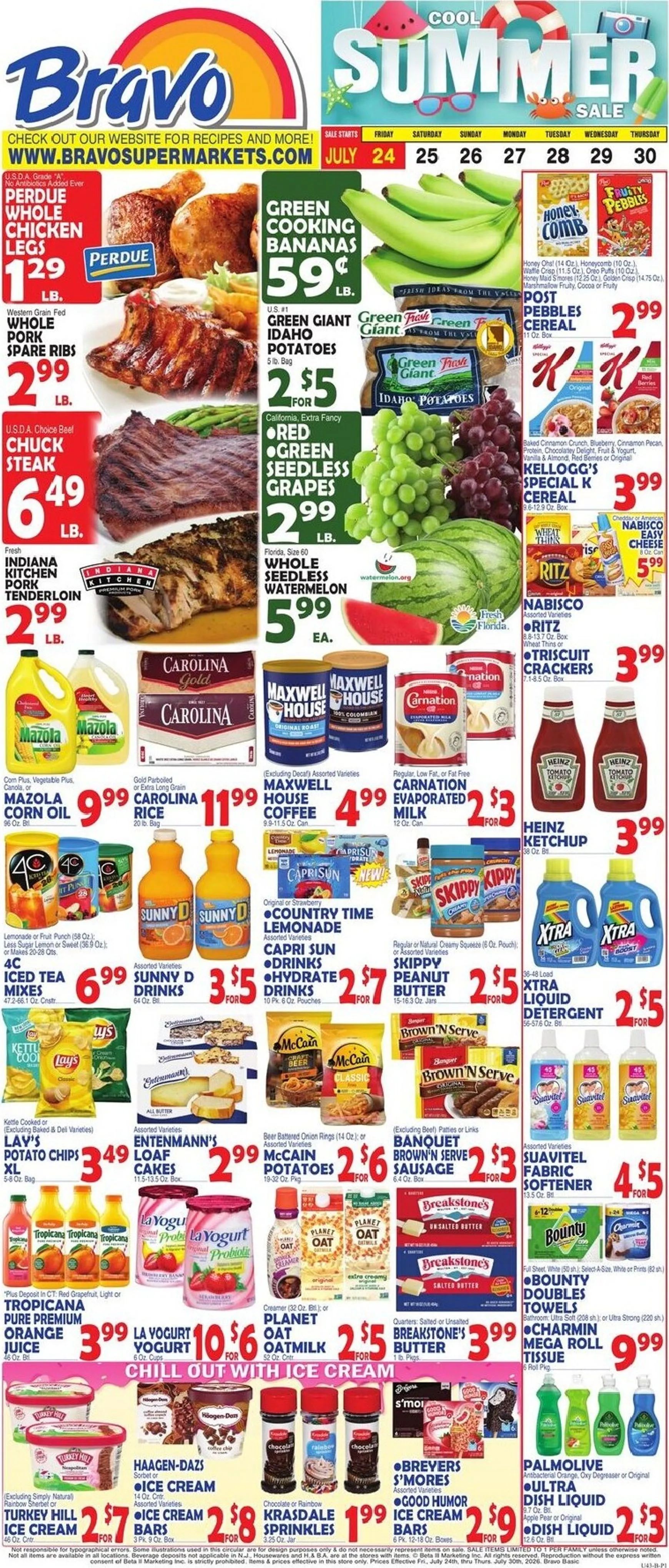 Weekly ad Current Bravo leaflet valid from Friday 07/24/2026 to Thursday 07/30/2026 from July 24 to July 30 2026 - Page 1