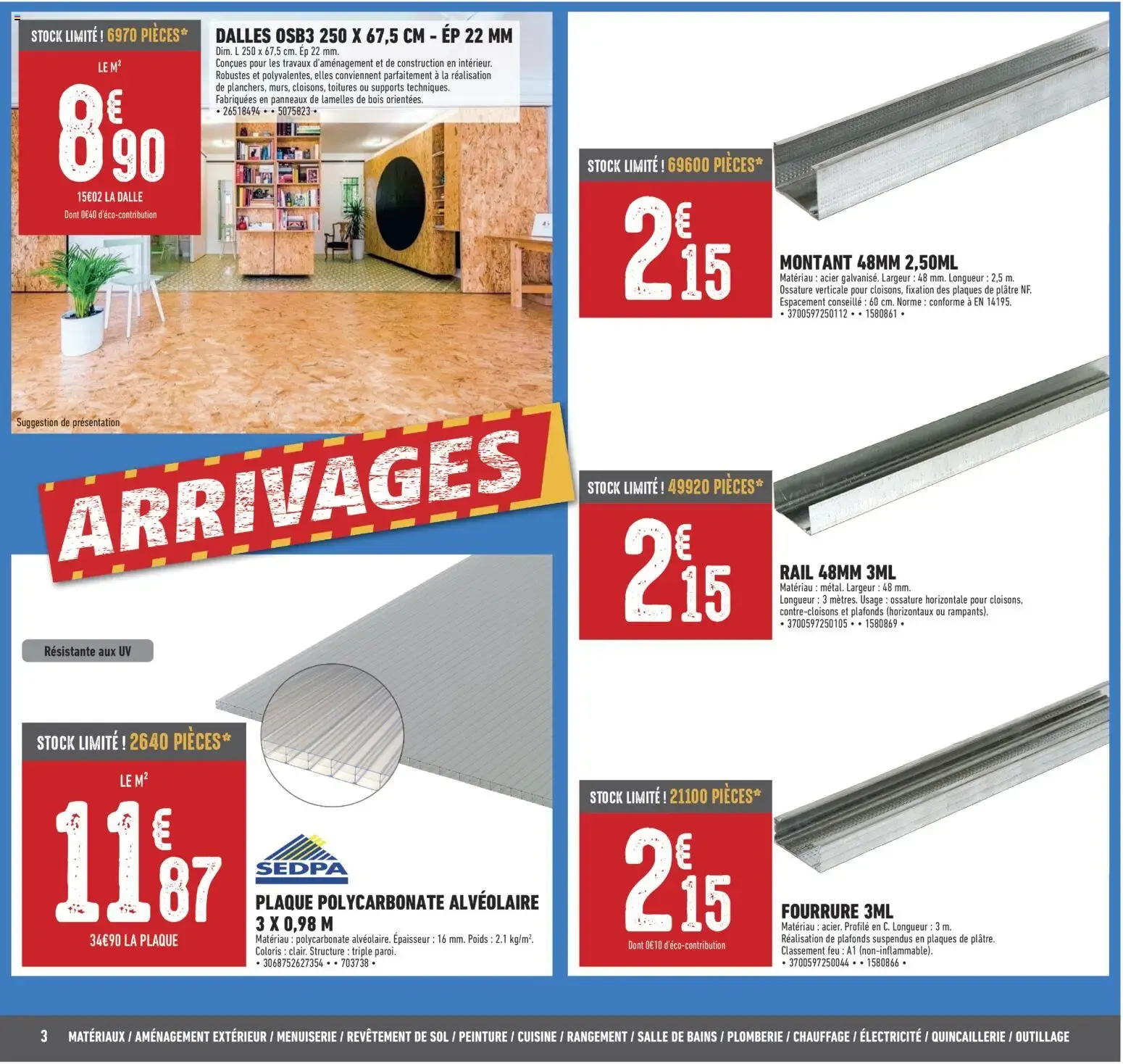 Brico Cash - 100% Arrivages: Prix bas en quantité limitée du 19 juin au 2 juillet 2026 - Catalogue page 3