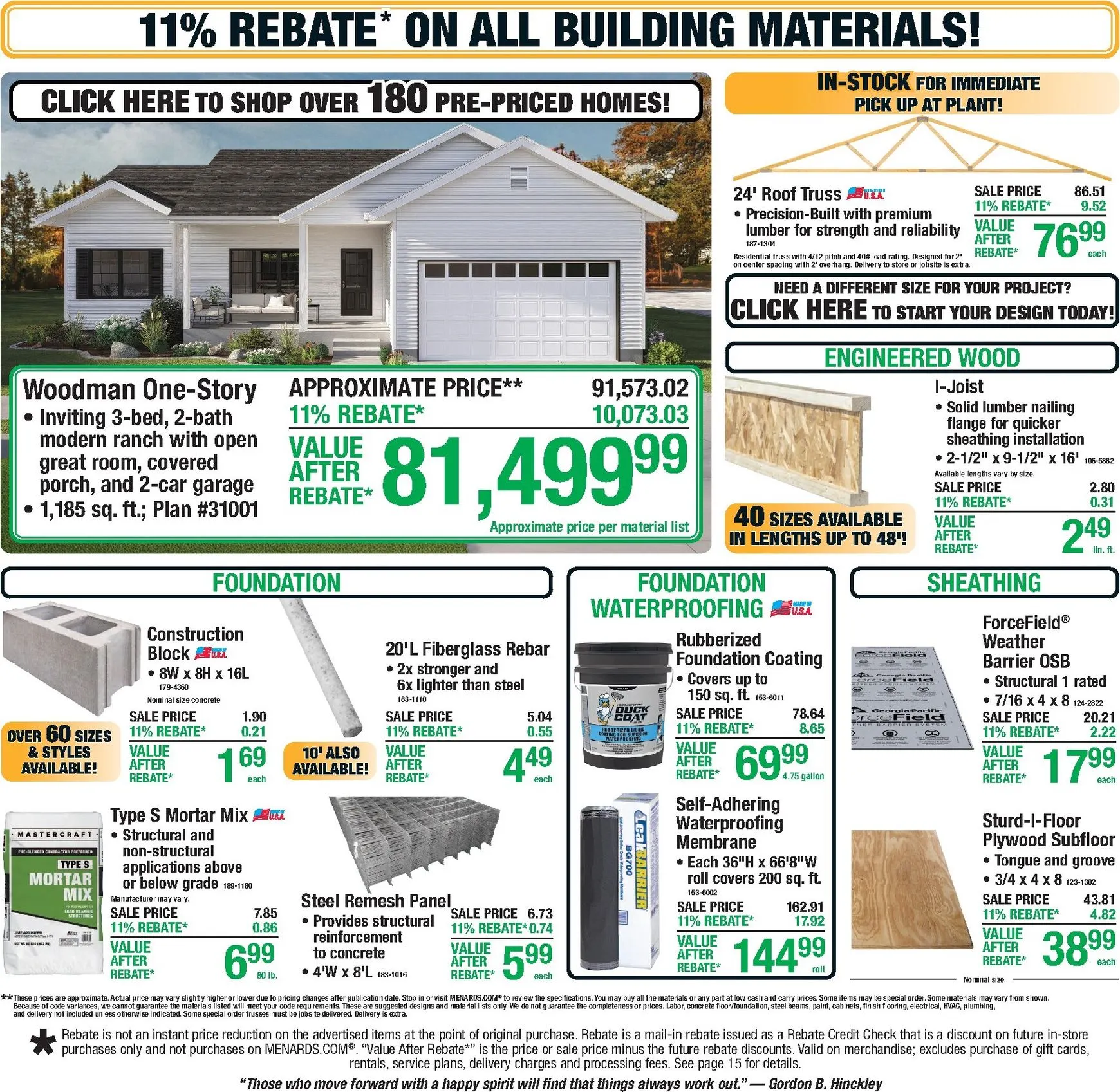 Weekly ad Current Menards - 11% Rebate* Sale leaflet valid from Thursday 10/01/2026 to Sunday 10/11/2026 from October 1 to October 11 2026 - Page 15