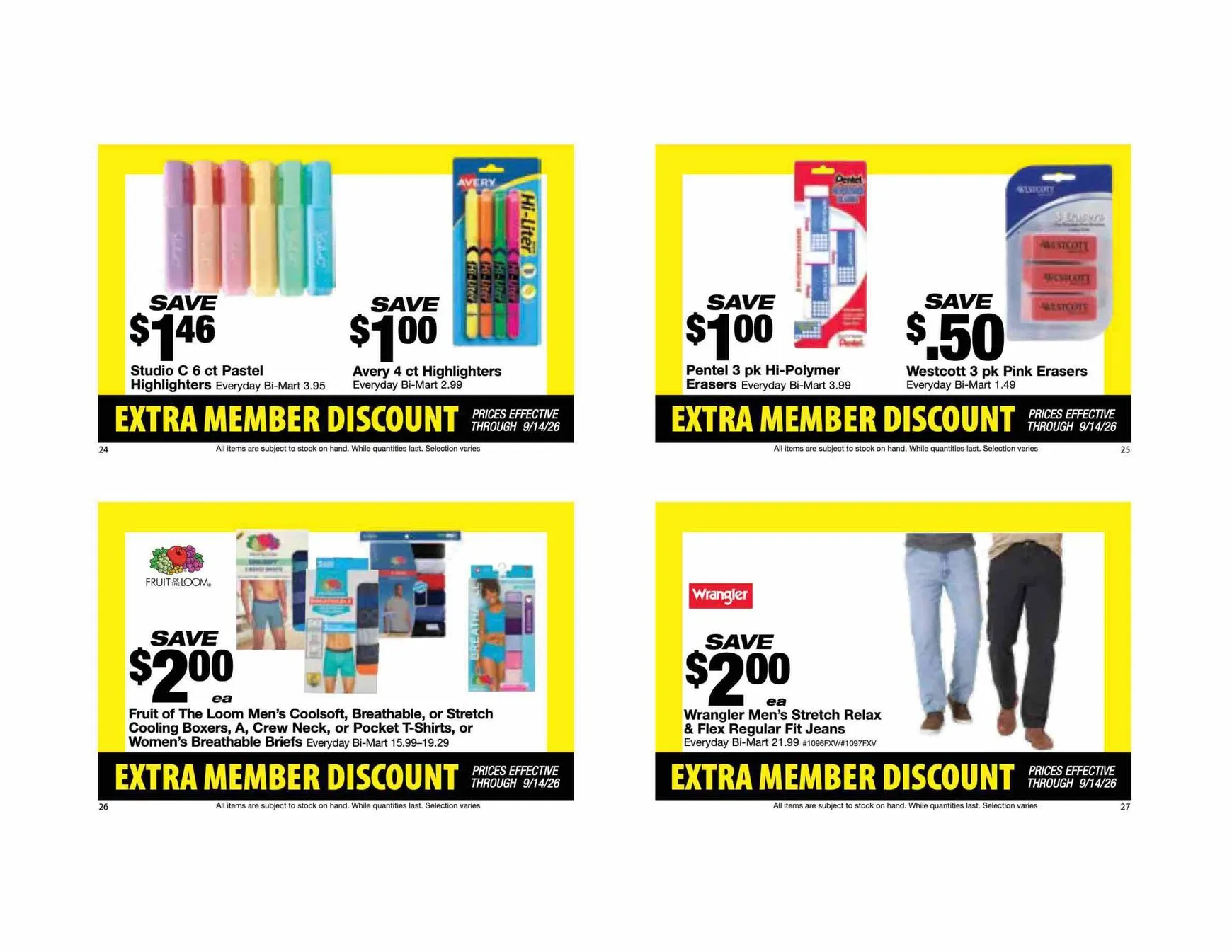 Weekly ad Current Bi-Mart - Extra member discount book leaflet valid from Tuesday 08/25/2026 to Monday 09/14/2026 from August 25 to September 14 2026 - Page 8