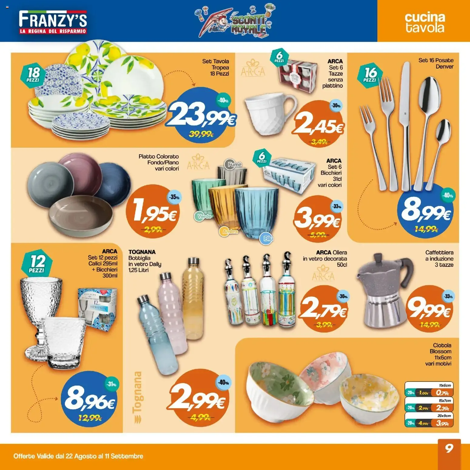 Franzy's Sconti Royale - La Regina del Risparmio da 22 agosto a 11 settembre di 2026 - Pagina del volantino 9