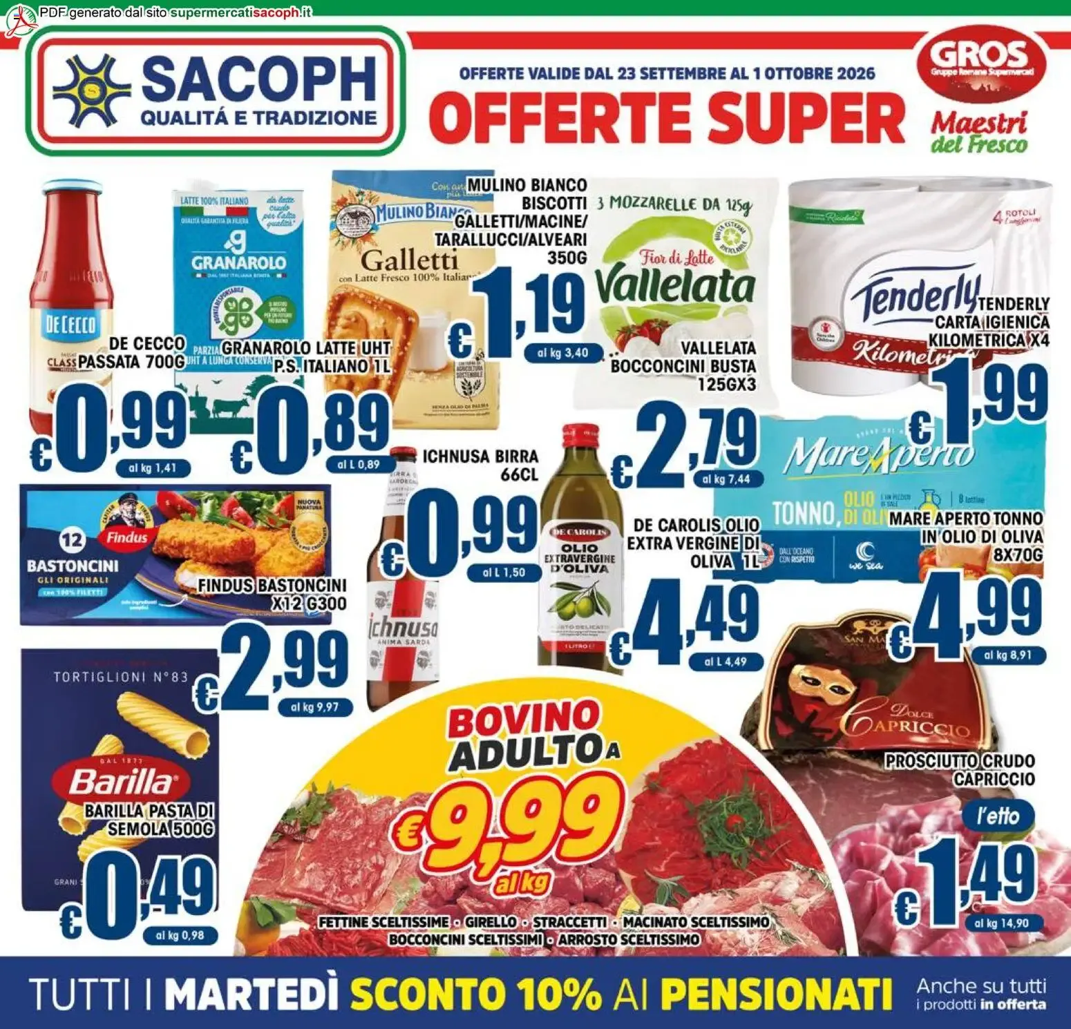Sacoph - Offerte Super da 23 settembre a 1 ottobre di 2026 - Pagina del volantino 1