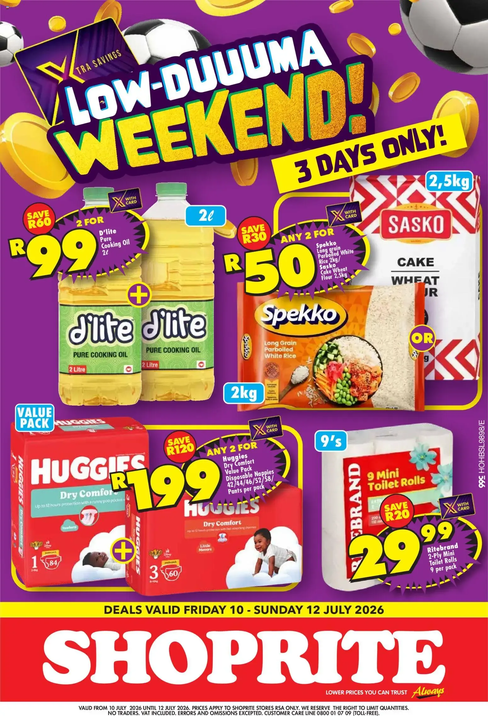 Shoprite Low Price Lowduuuma Weekend Deals (10/07/2026 - 12/07/2026) → Online Catalogue from 10 July to 12 July 2026 - Catalogue Page 1