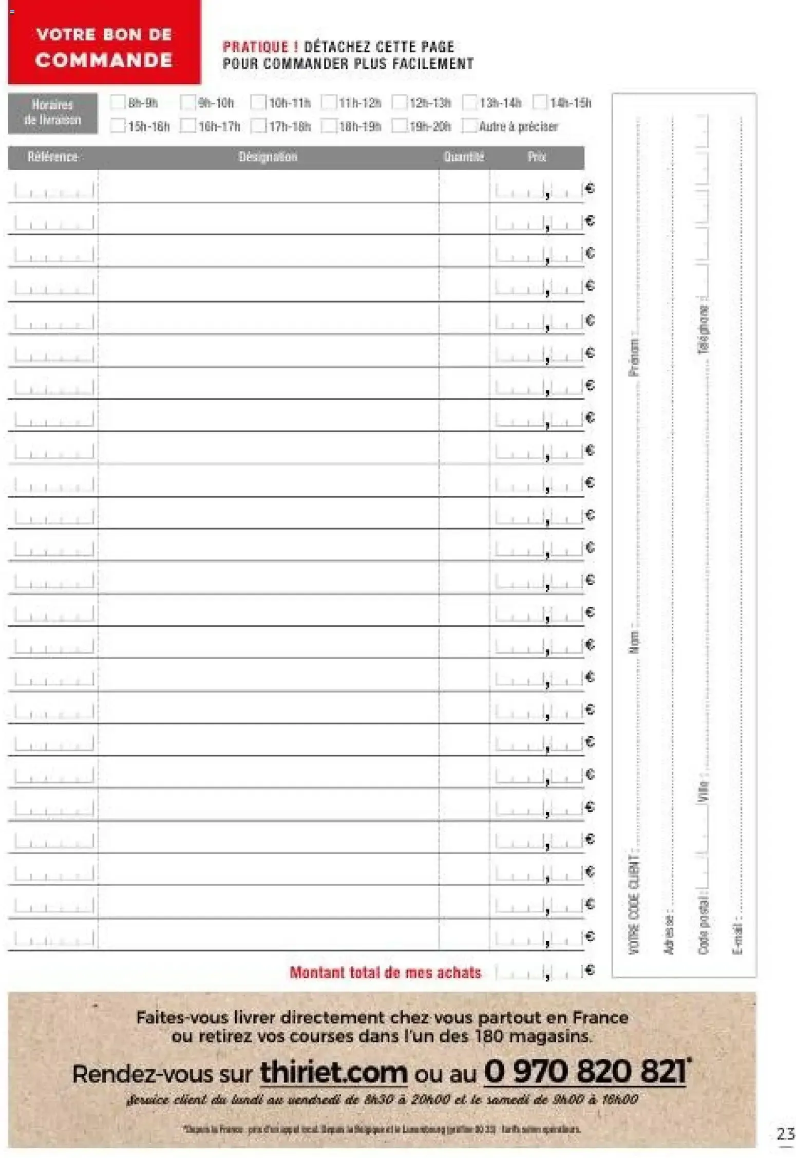 Thiriet Catalogue livraison à domicile à partir du 23/10/2026 - promo en ligne du 23 octobre au 18 novembre 2026 - Catalogue page 23
