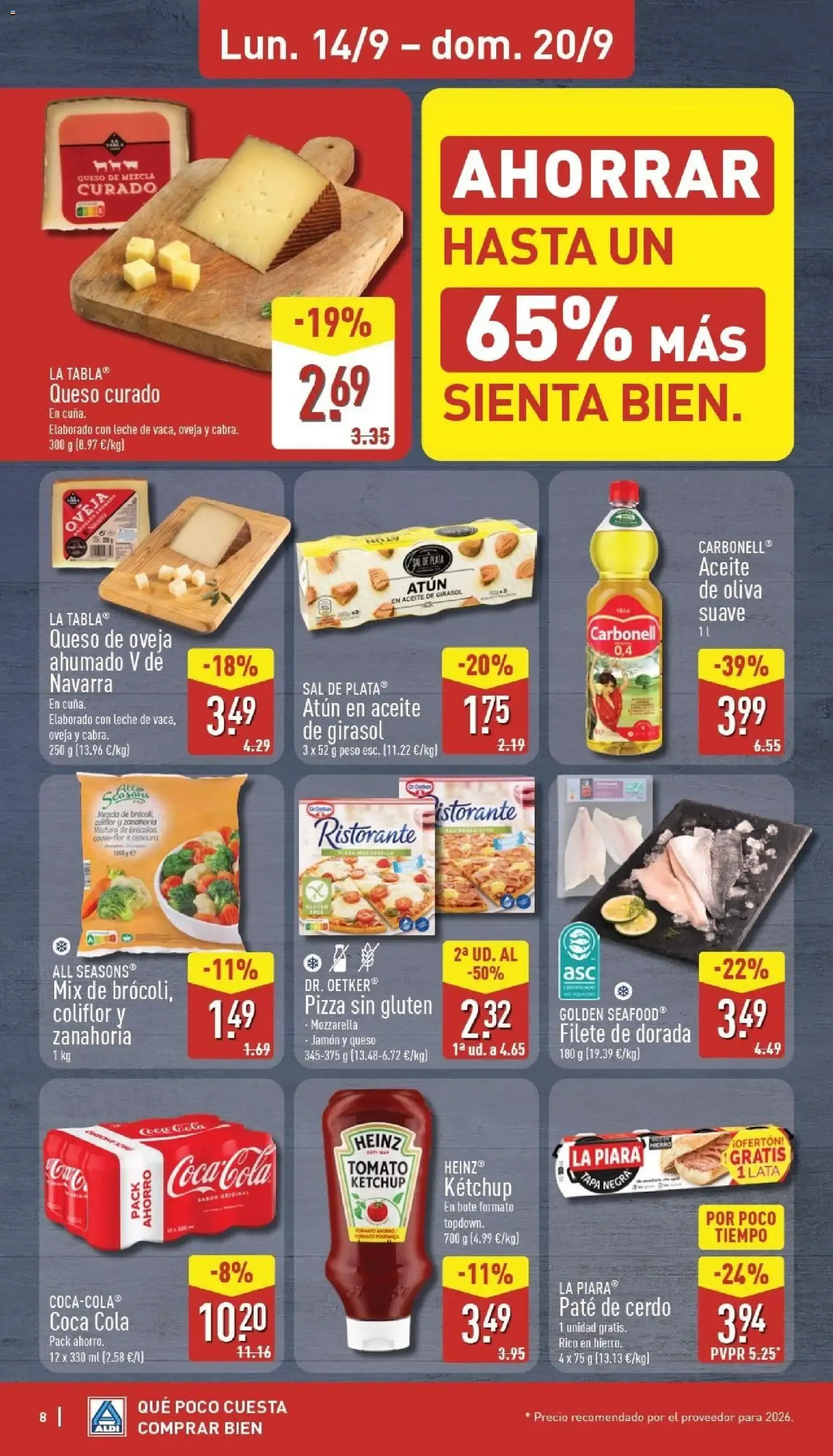 Catálogo de Aldi: Qué poco cuesta comprar bien 14 de septiembre al 20 de septiembre 2026 - Página 8