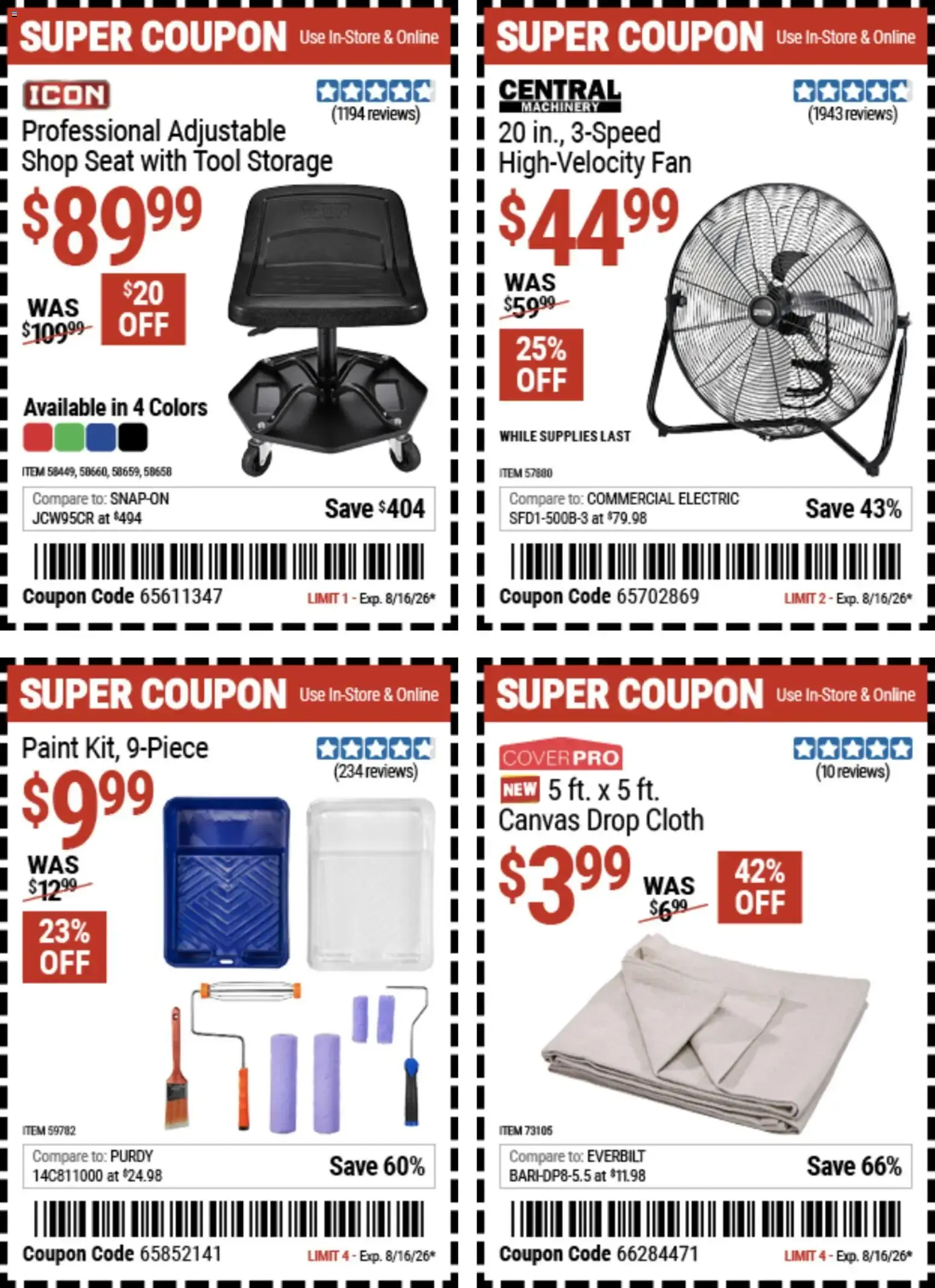 Weekly ad Harbor Freight Weekly Ad (08/03 - 08/16 2026) - Flyer from August 3 to August 16 2026 - Page 20